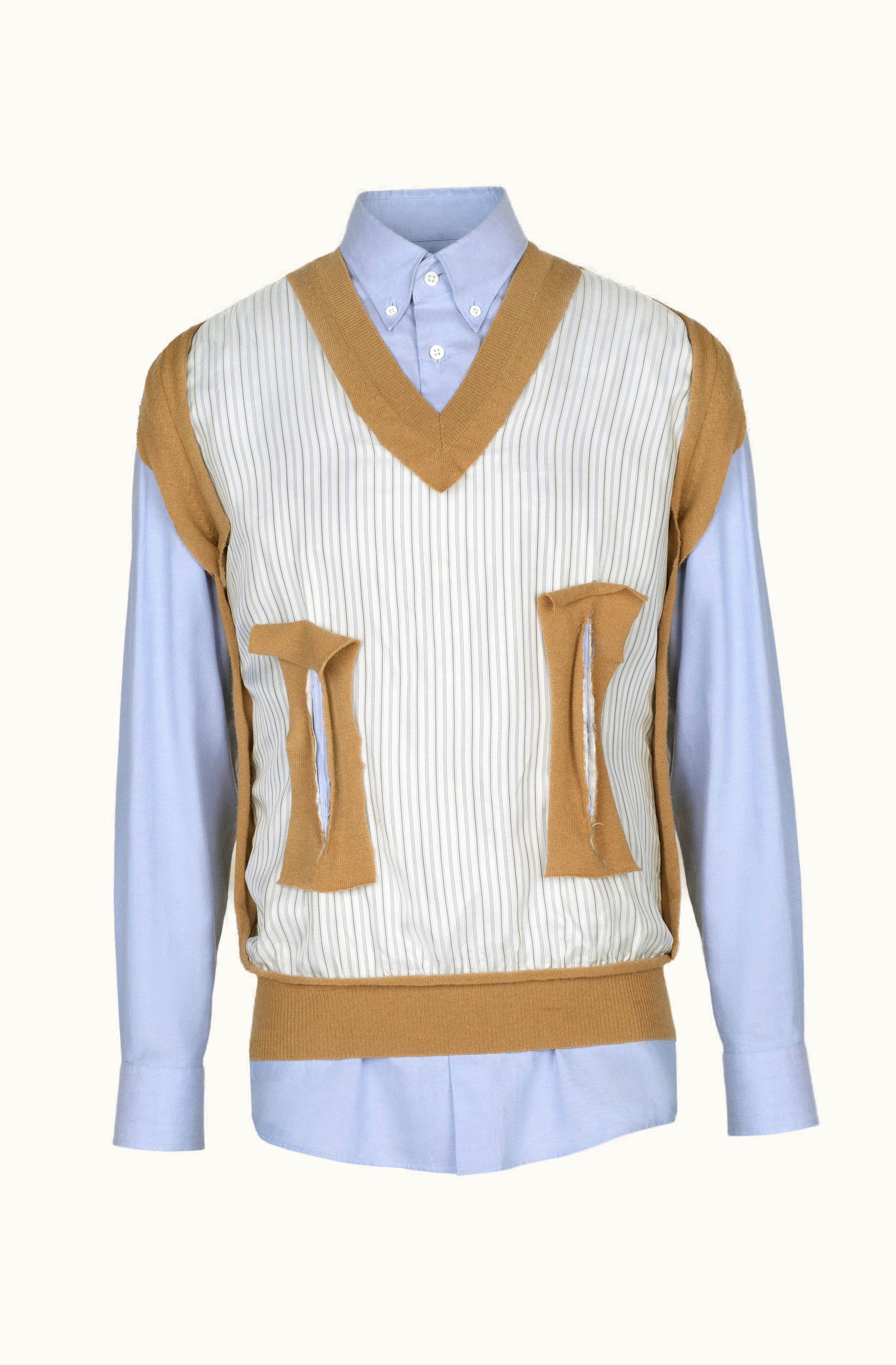 Maison Margiela Maison Margiela Pale Blue Oxford Shirt Light Blue