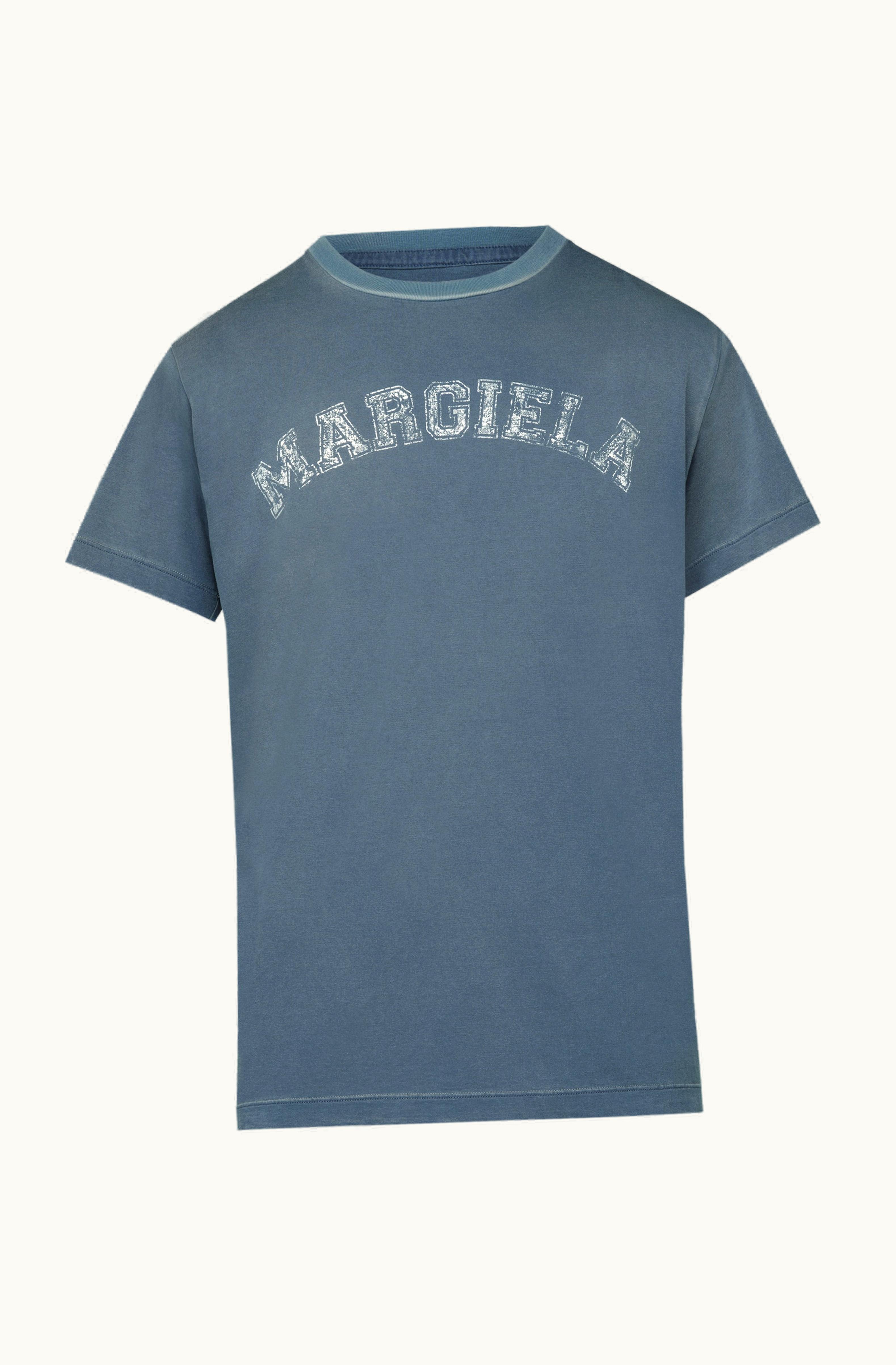 Maison Margiela Maison Margiela Women's Cotton T-Shirt With Logo Blue