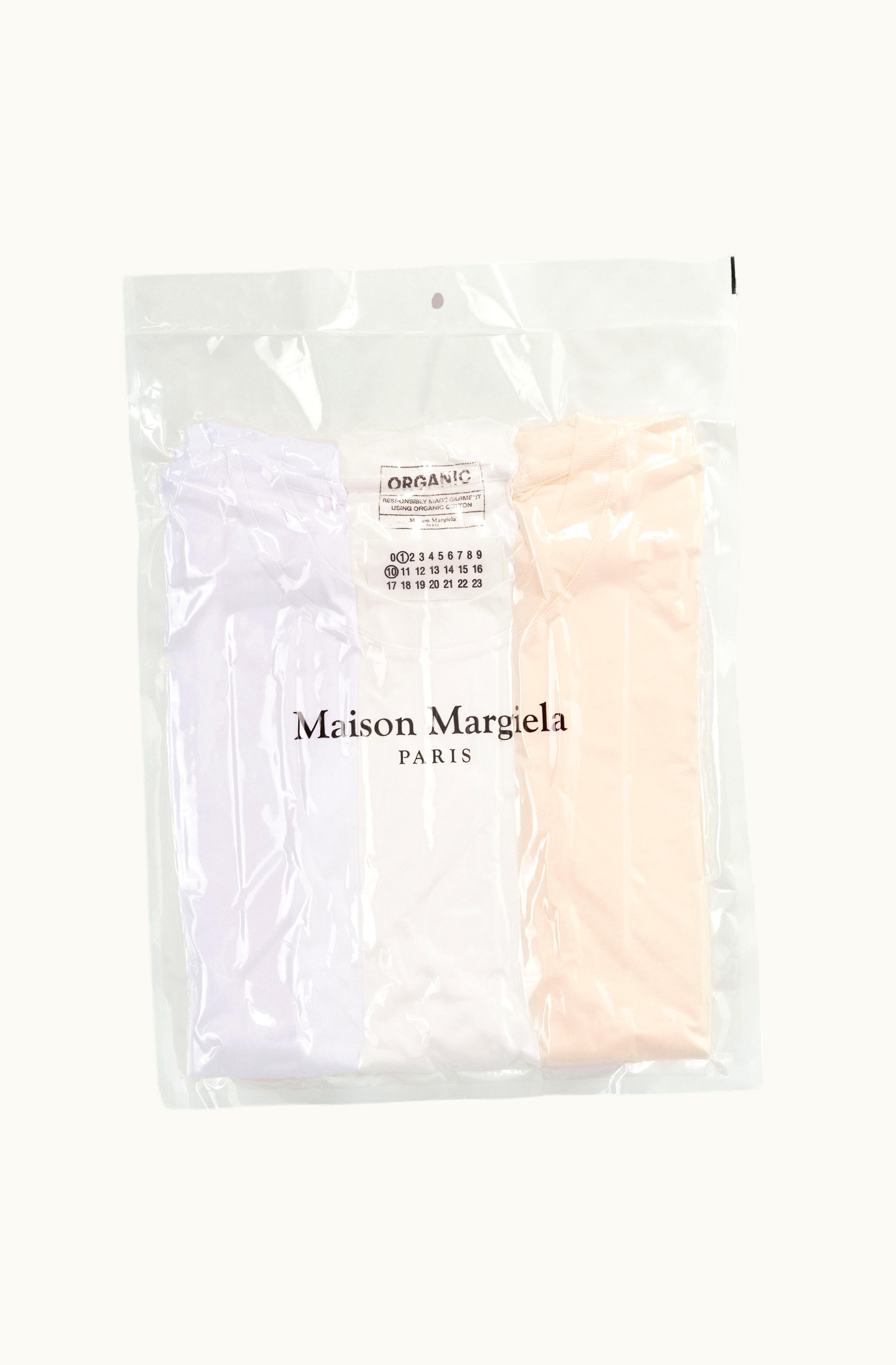 Maison Margiela Maison Margiela 3-pack Organic Jersey T-shirts White