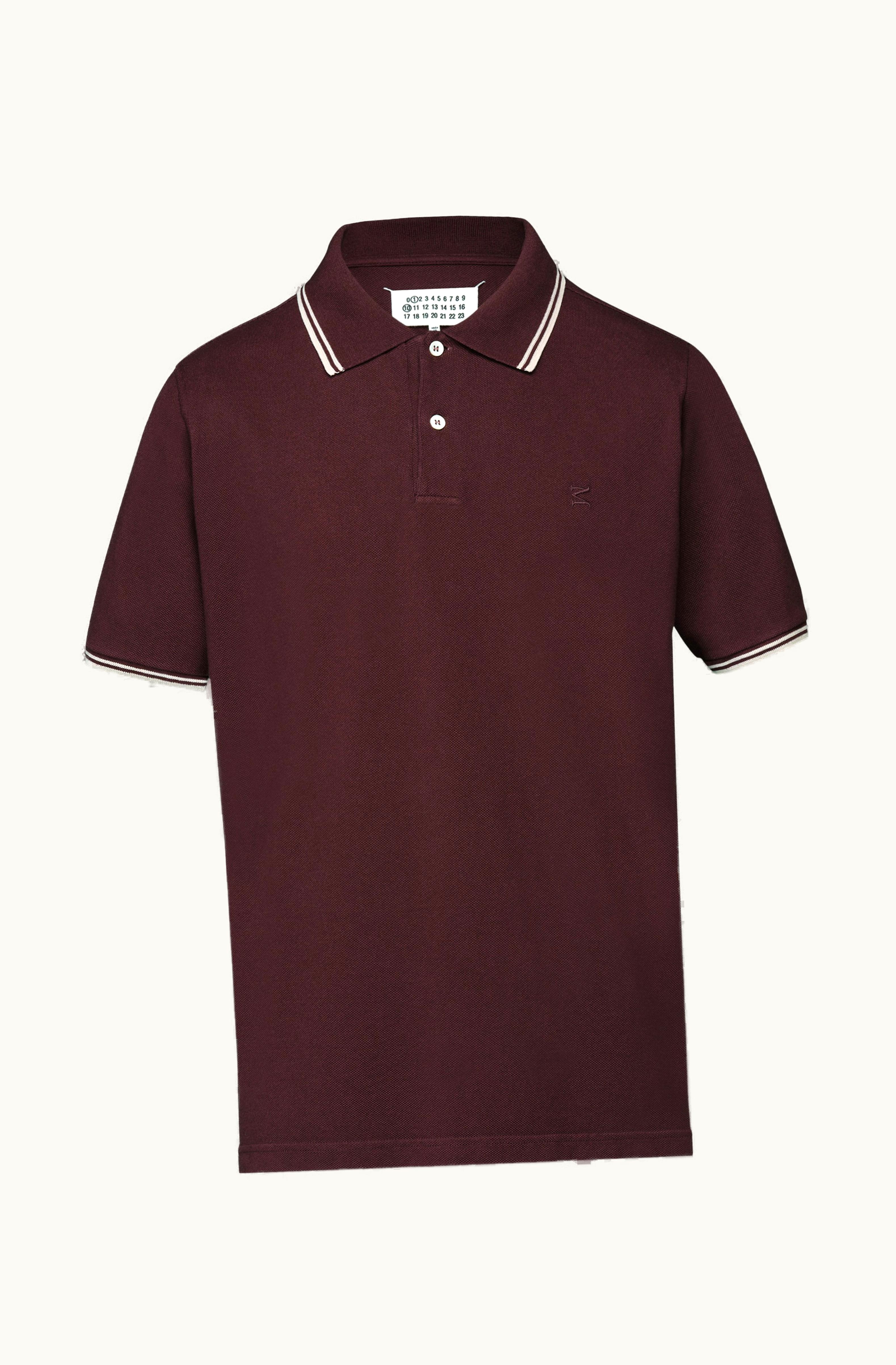Maison Margiela Maison Margiela Short-sleeve Polo Shirt Bordeaux