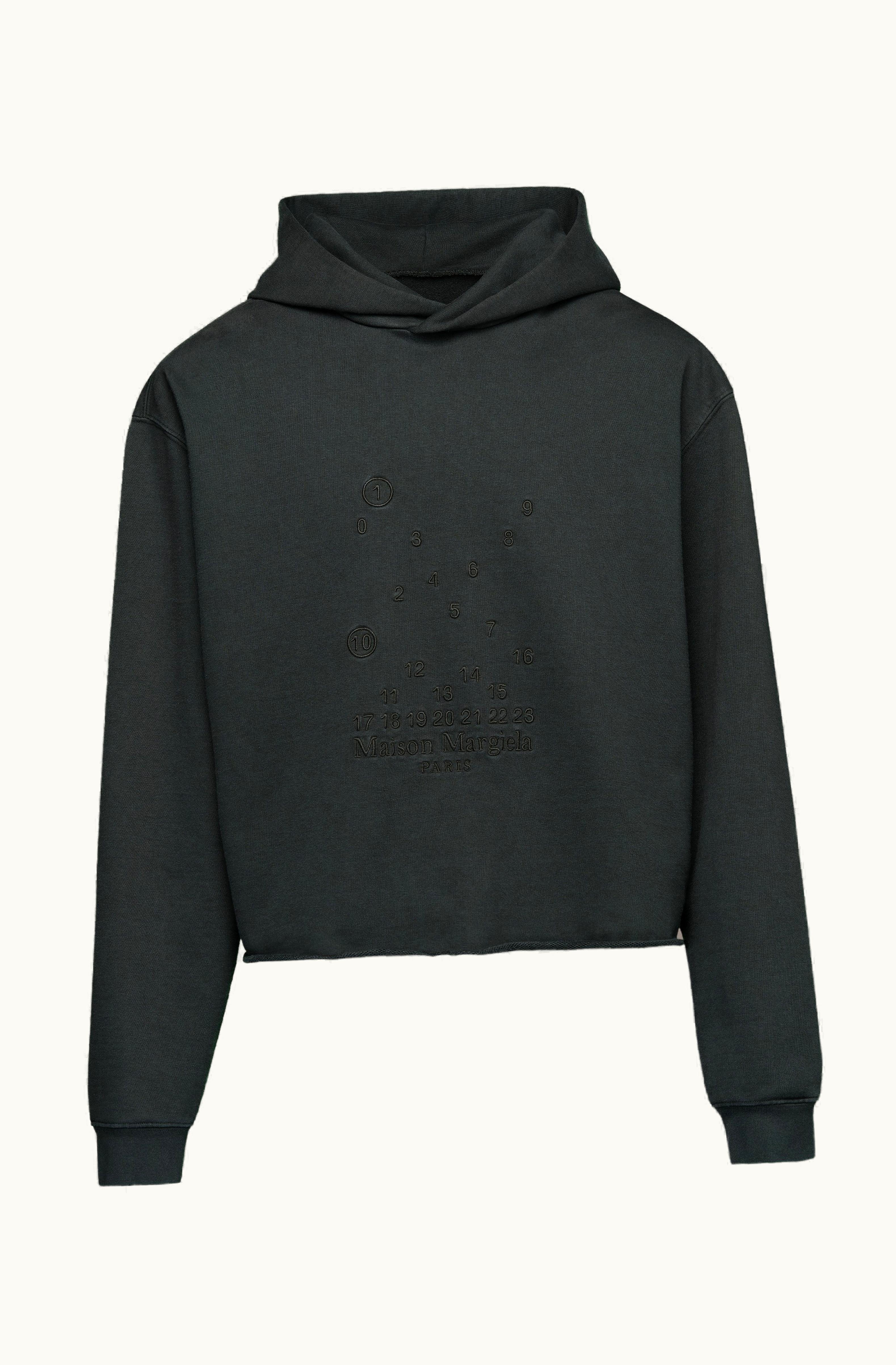 Maison Margiela Maison Margiela Numeric Logo Hoodie Winter White - Cozy Numeric Logo Hooded Sweatshirt White