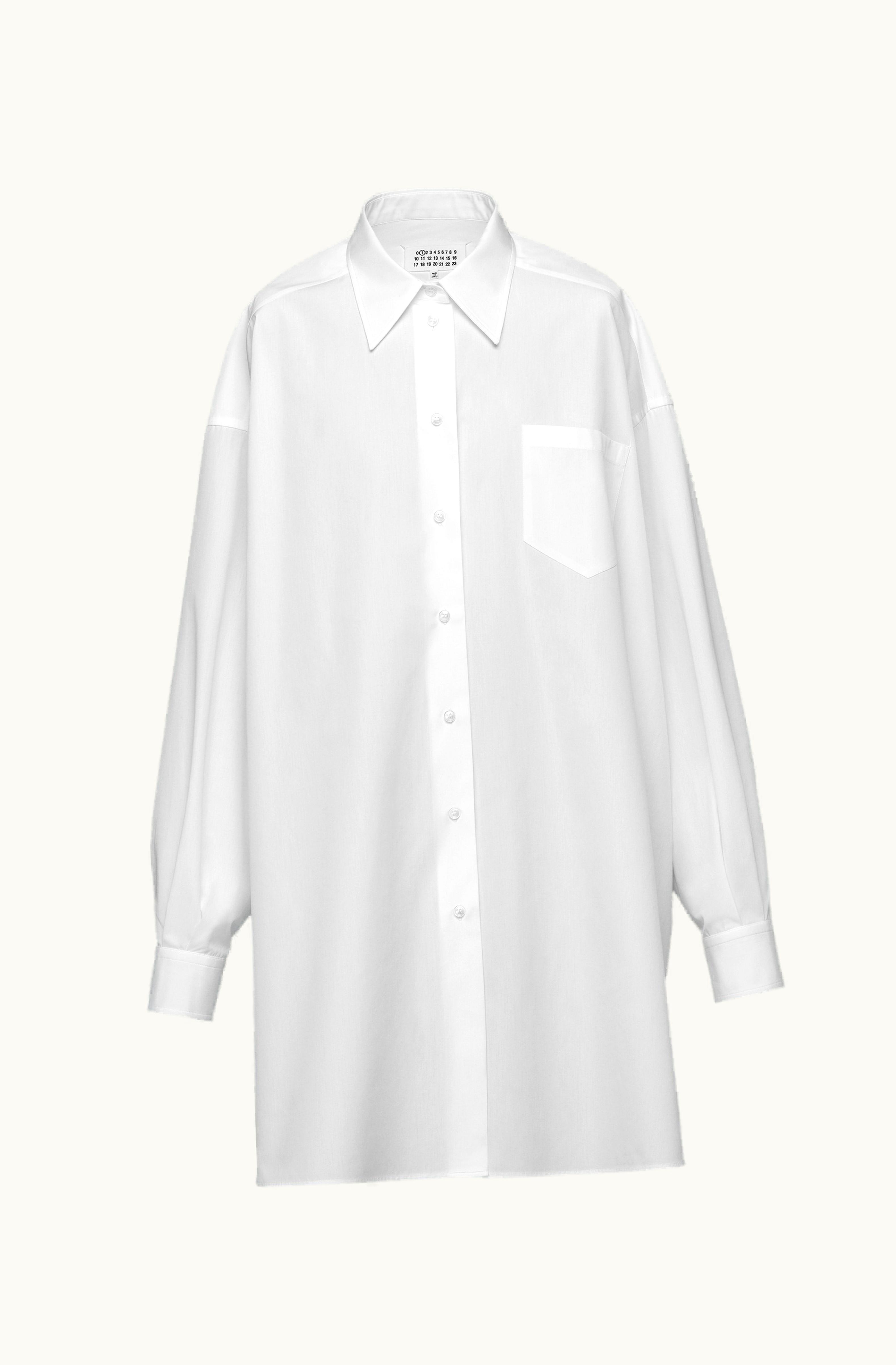 Maison Margiela Maison Margiela Oversized Cotton Poplin Shirt Dress Winter White