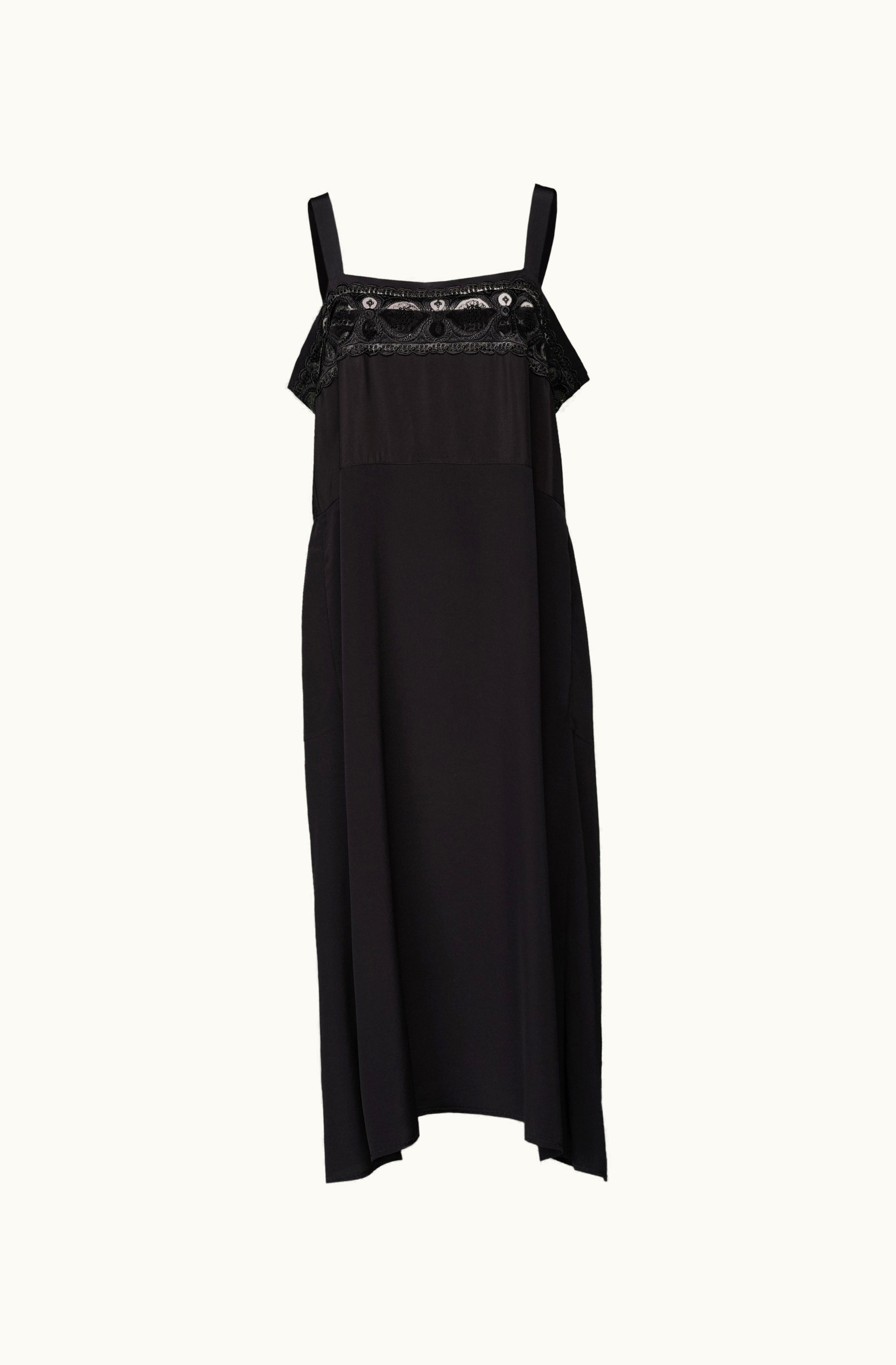 Maison Margiela Maison Margiela Silk Viscose Crepe De Chine Dress Black