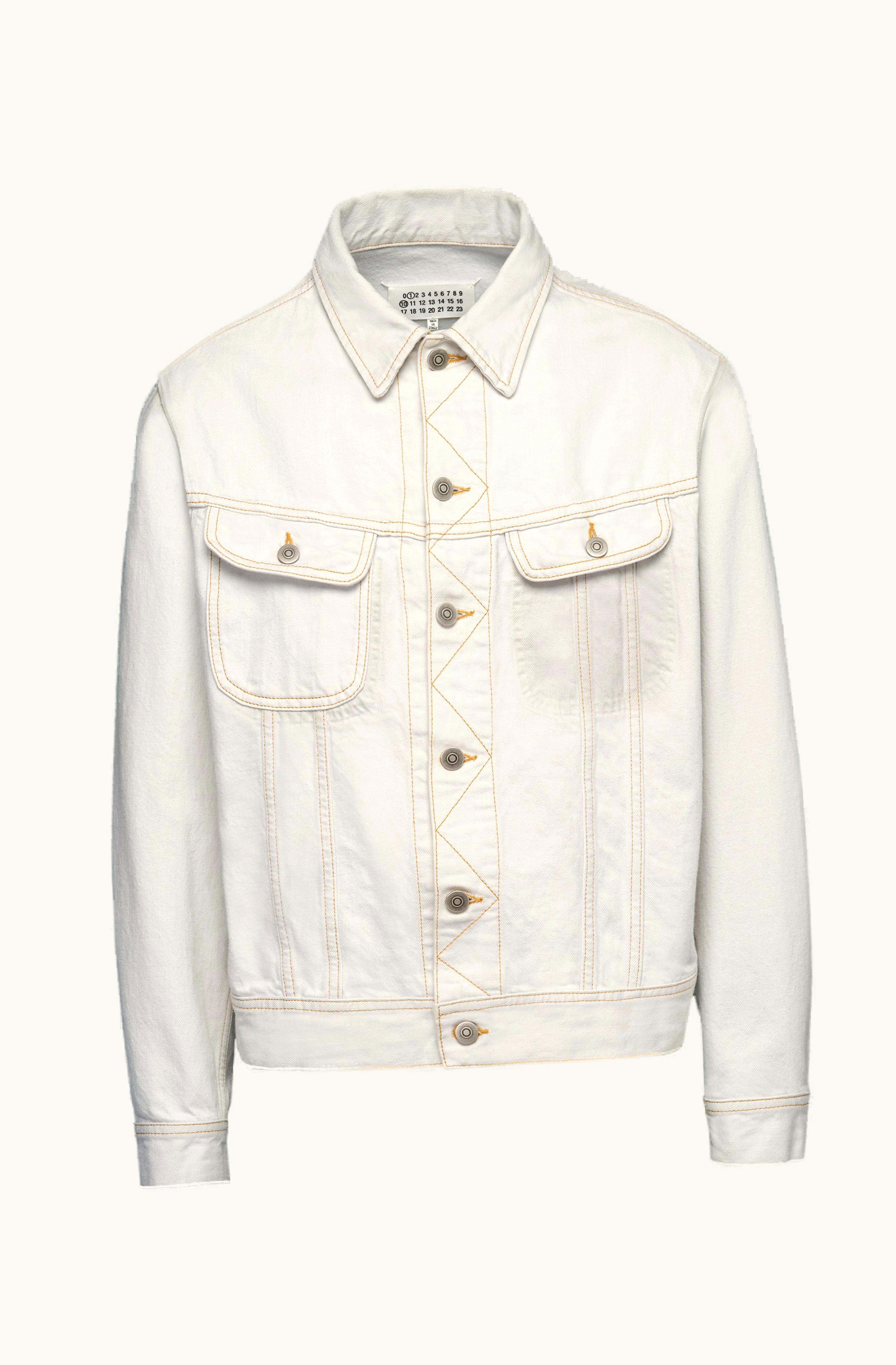Maison Margiela Maison Margiela Men's White Denim Jacket Ice