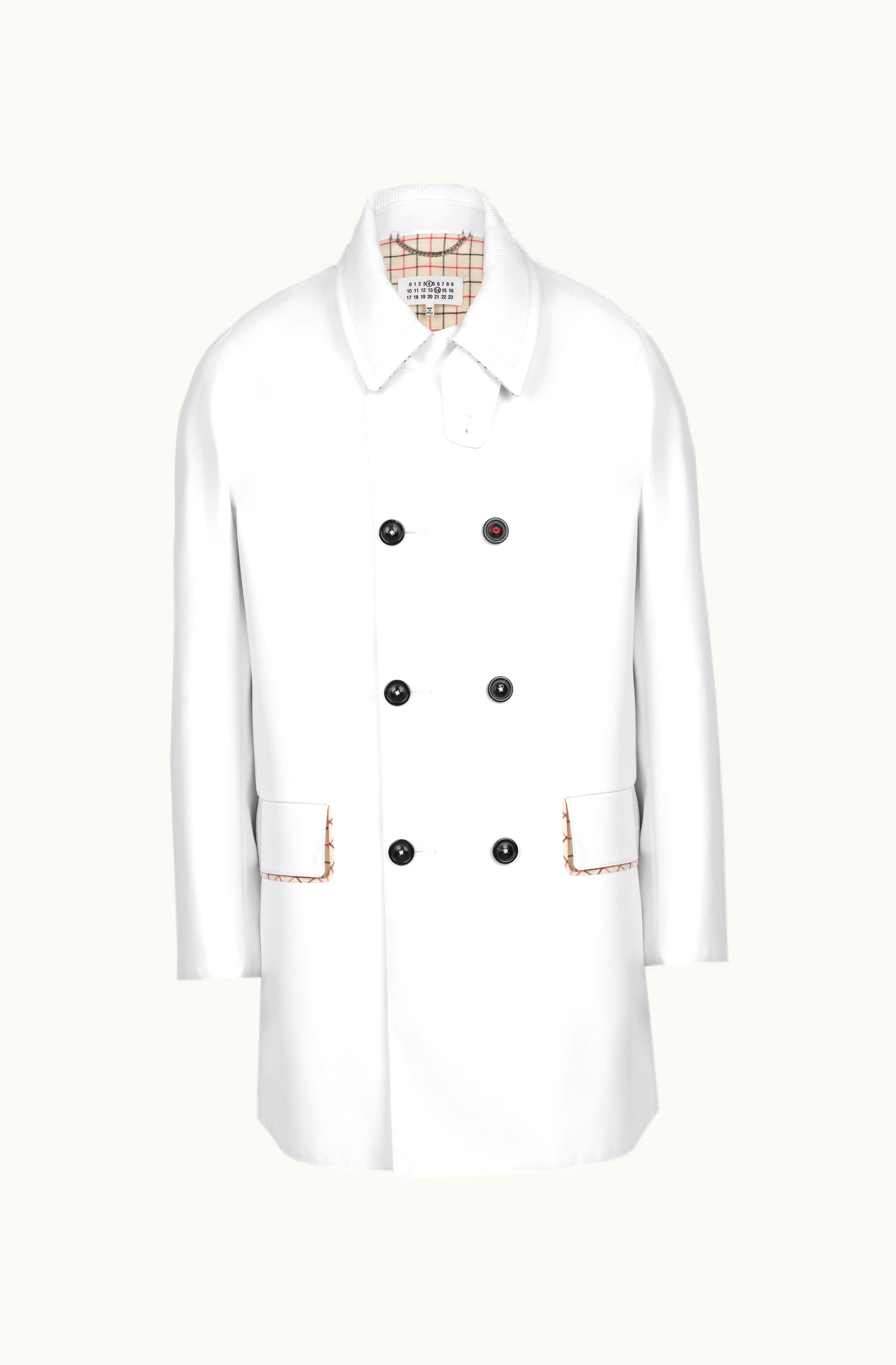 Maison Margiela Maison Margiela Double Breasted Jacket - Pvc Canvas White