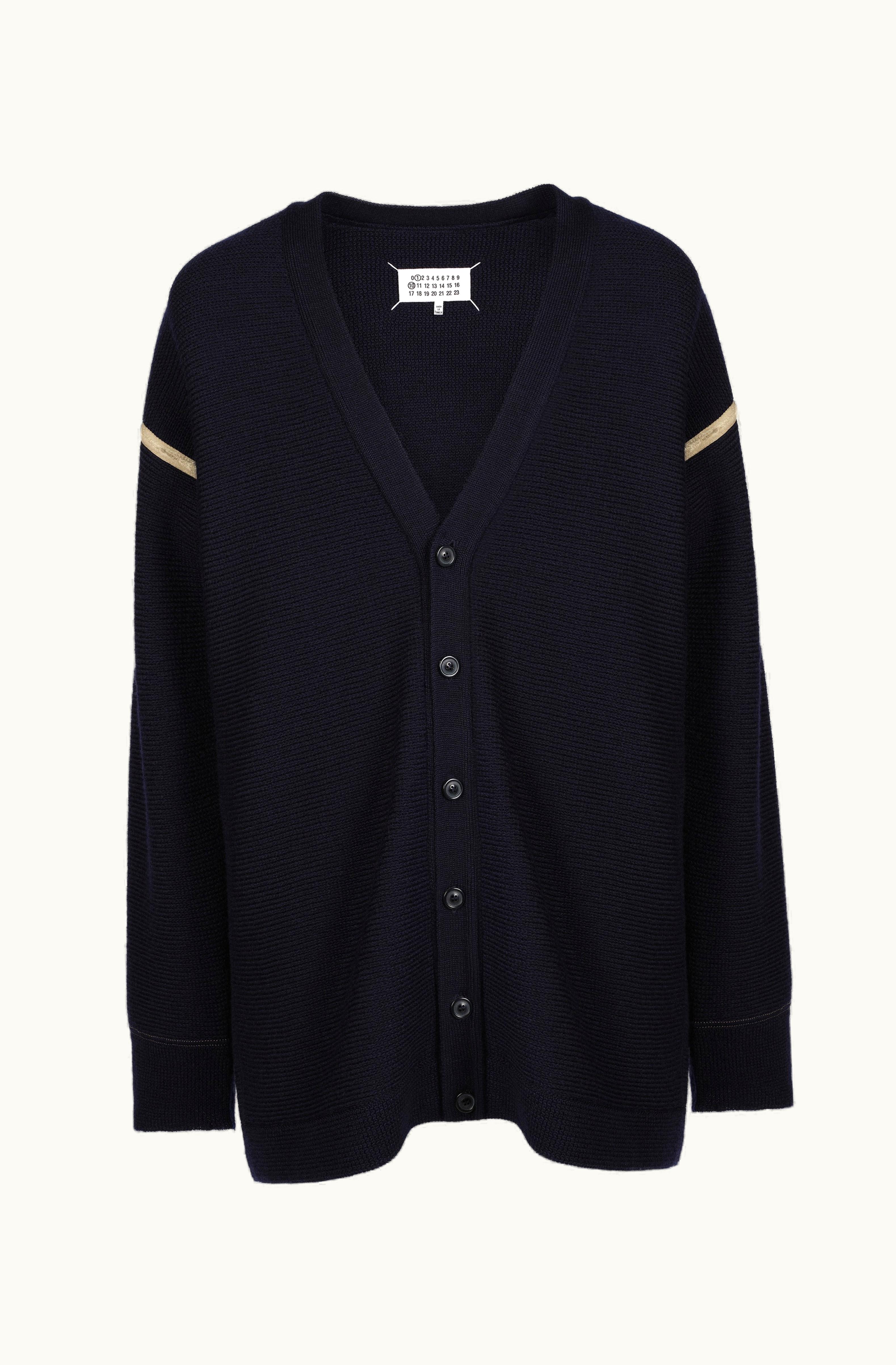 Maison Margiela Maison Margiela Elbow Patch Cardigan Navy