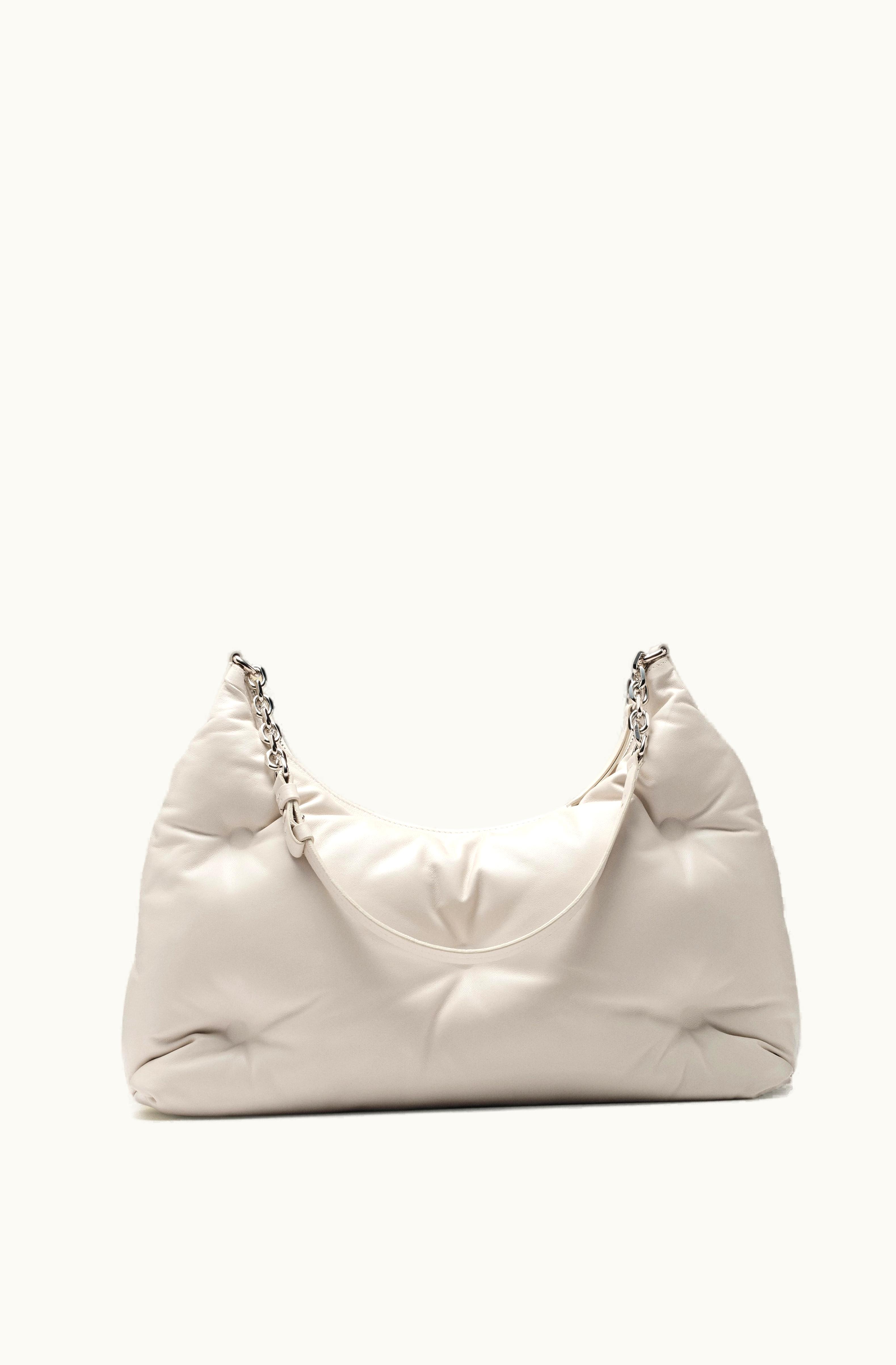 Maison Margiela Maison Margiela Women's Glam Slam Hobo Bag Medium Light Grey