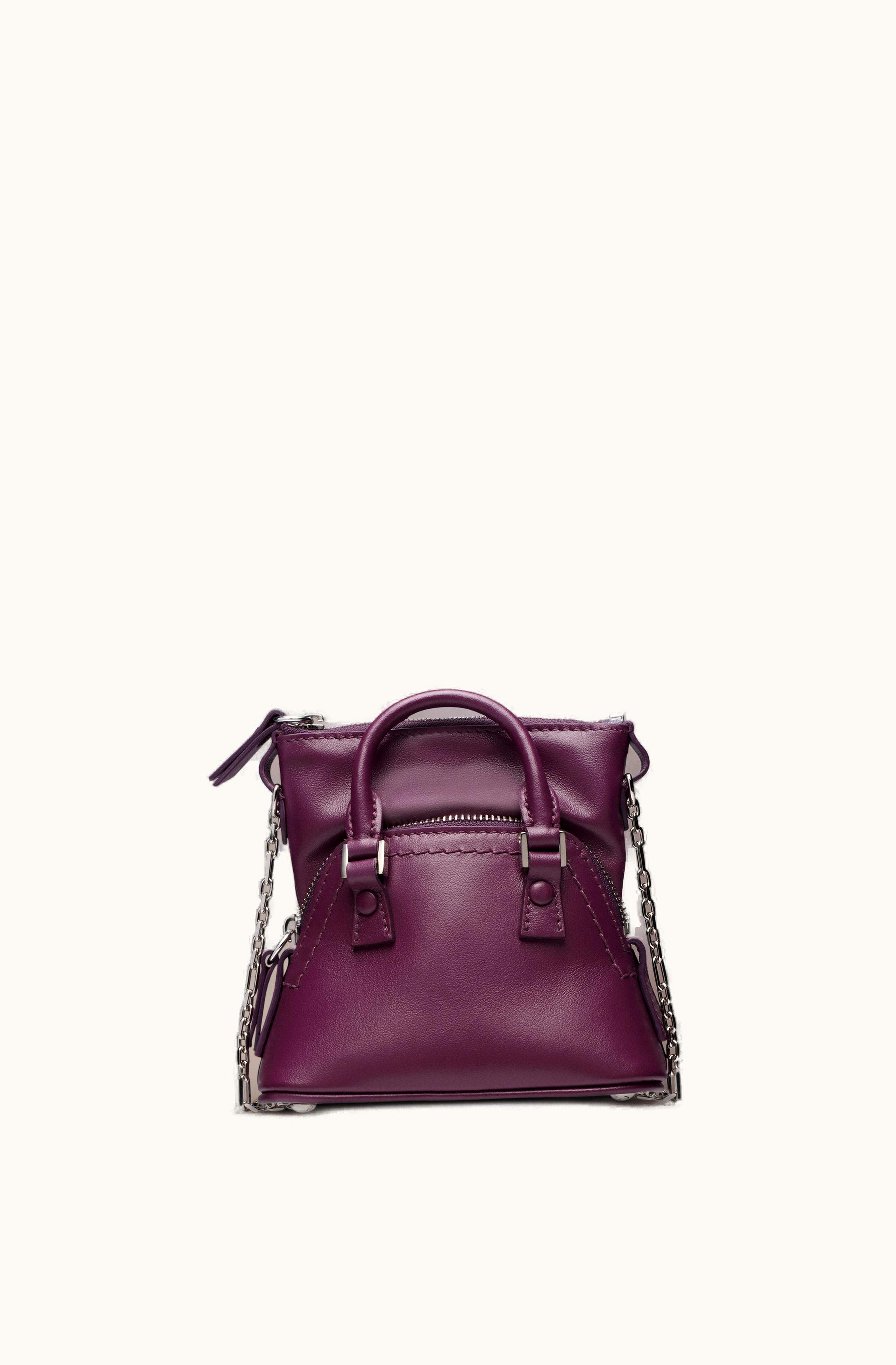 Maison Margiela Maison Margiela 5ac Recicla Classique Baby Shoulder Bag Plum