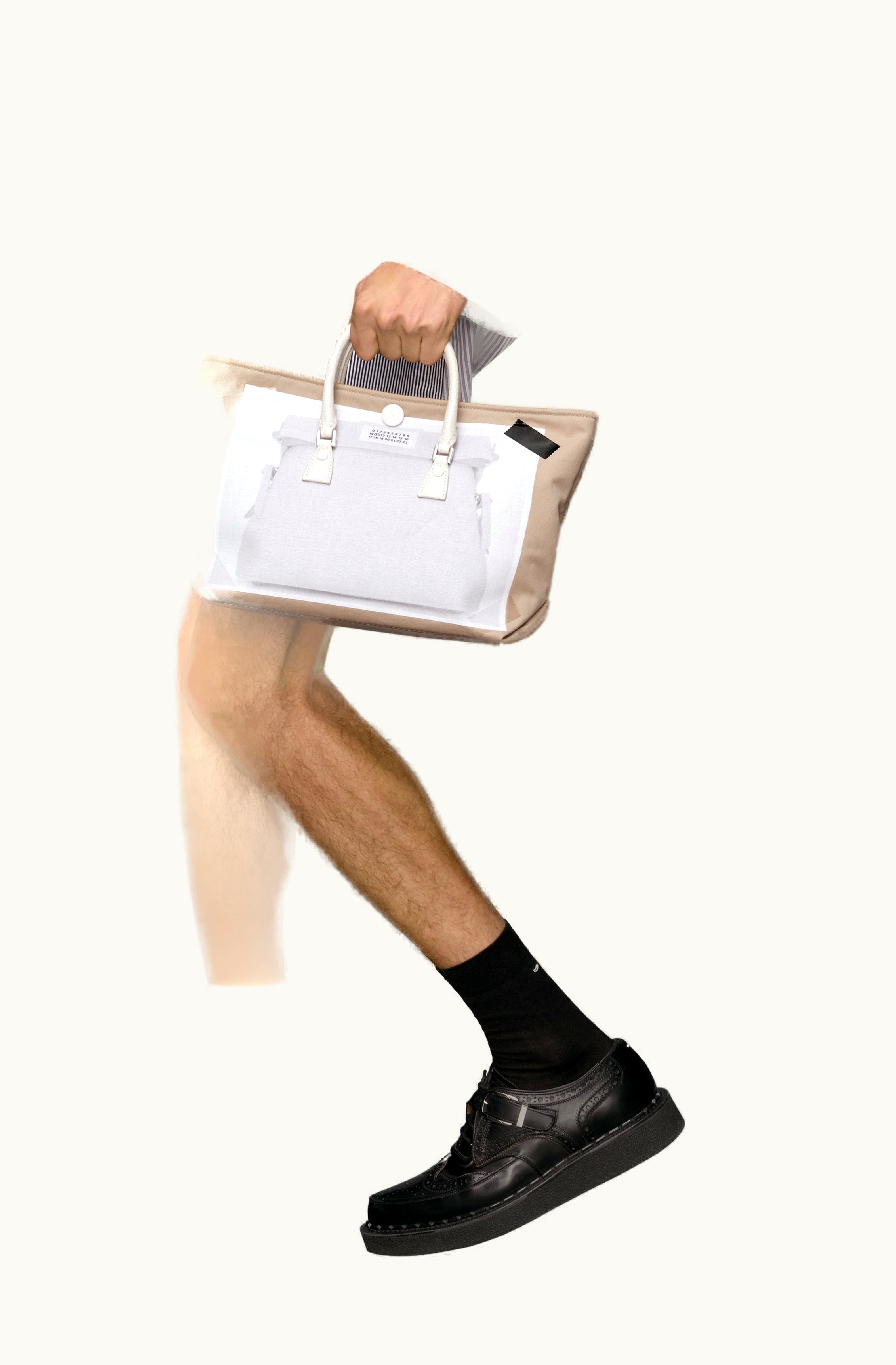 Maison Margiela Maison Margiela Trompe L'ŒIL 5ac Micro White And Taupe