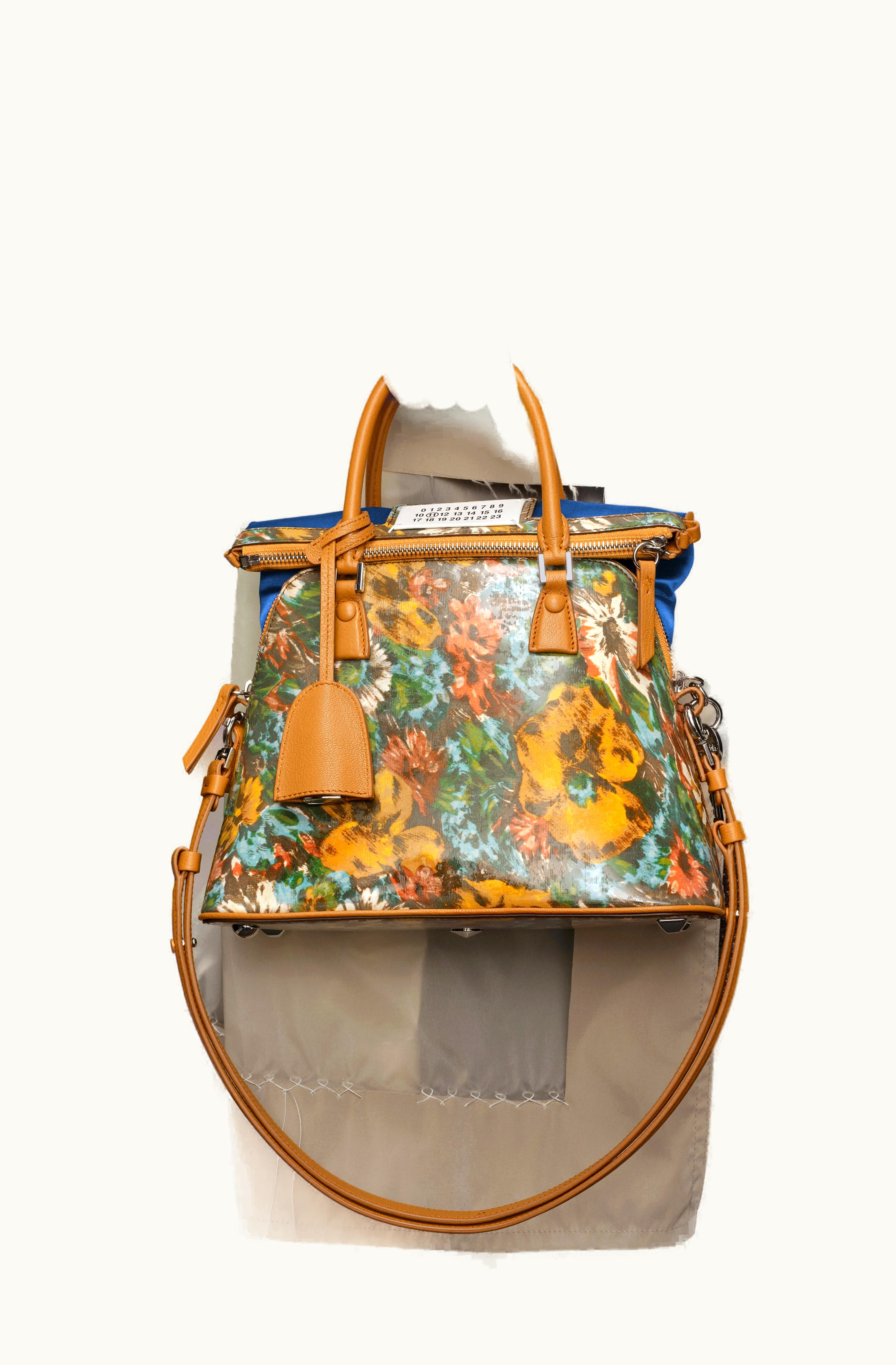 Maison Margiela Maison Margiela 5ac Classique Mini Floral, Blue And Mustard