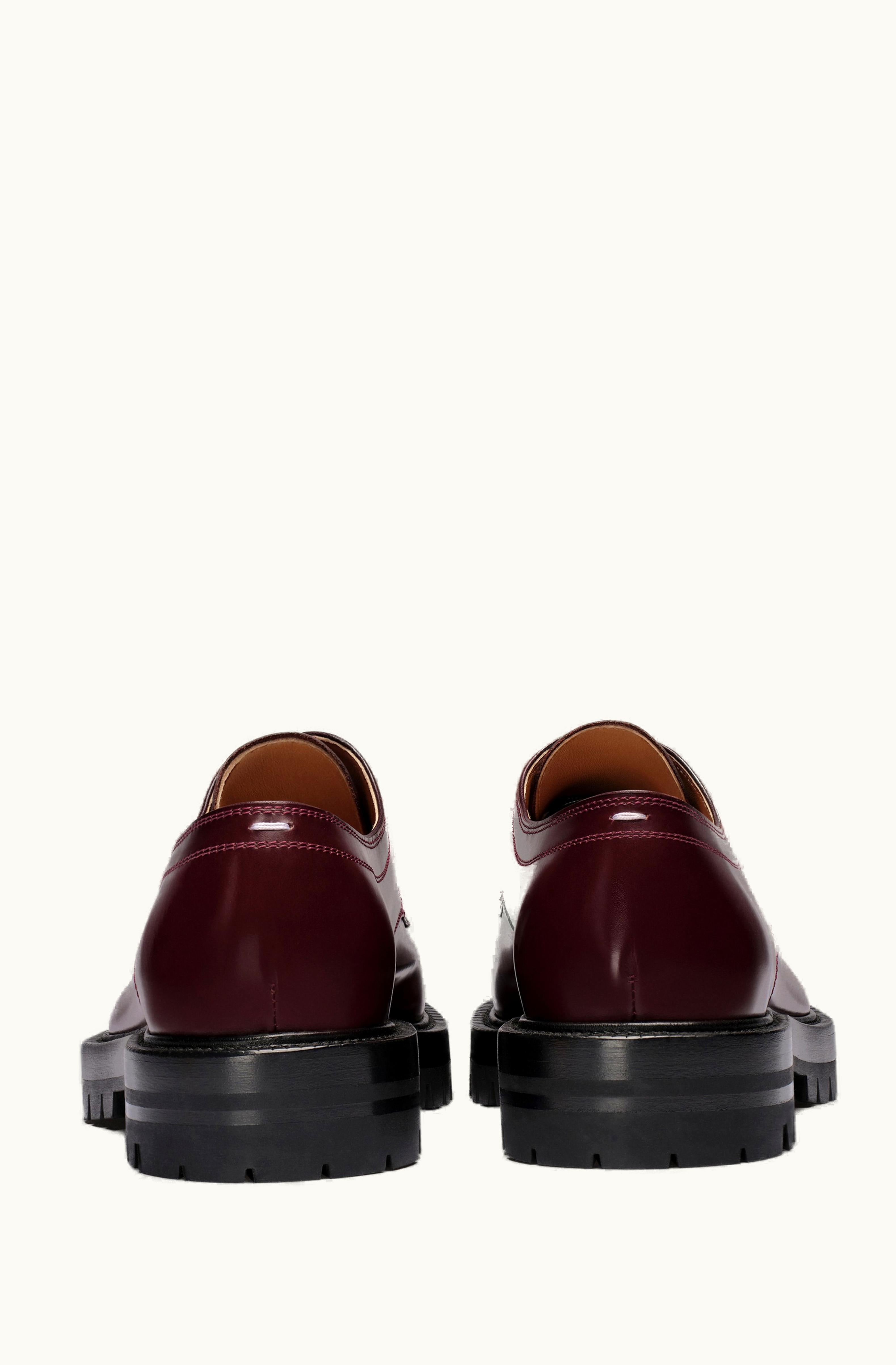 Maison Margiela Maison Margiela Tabi Lace-Ups: Designer Split-Toe Shoes Bordeaux
