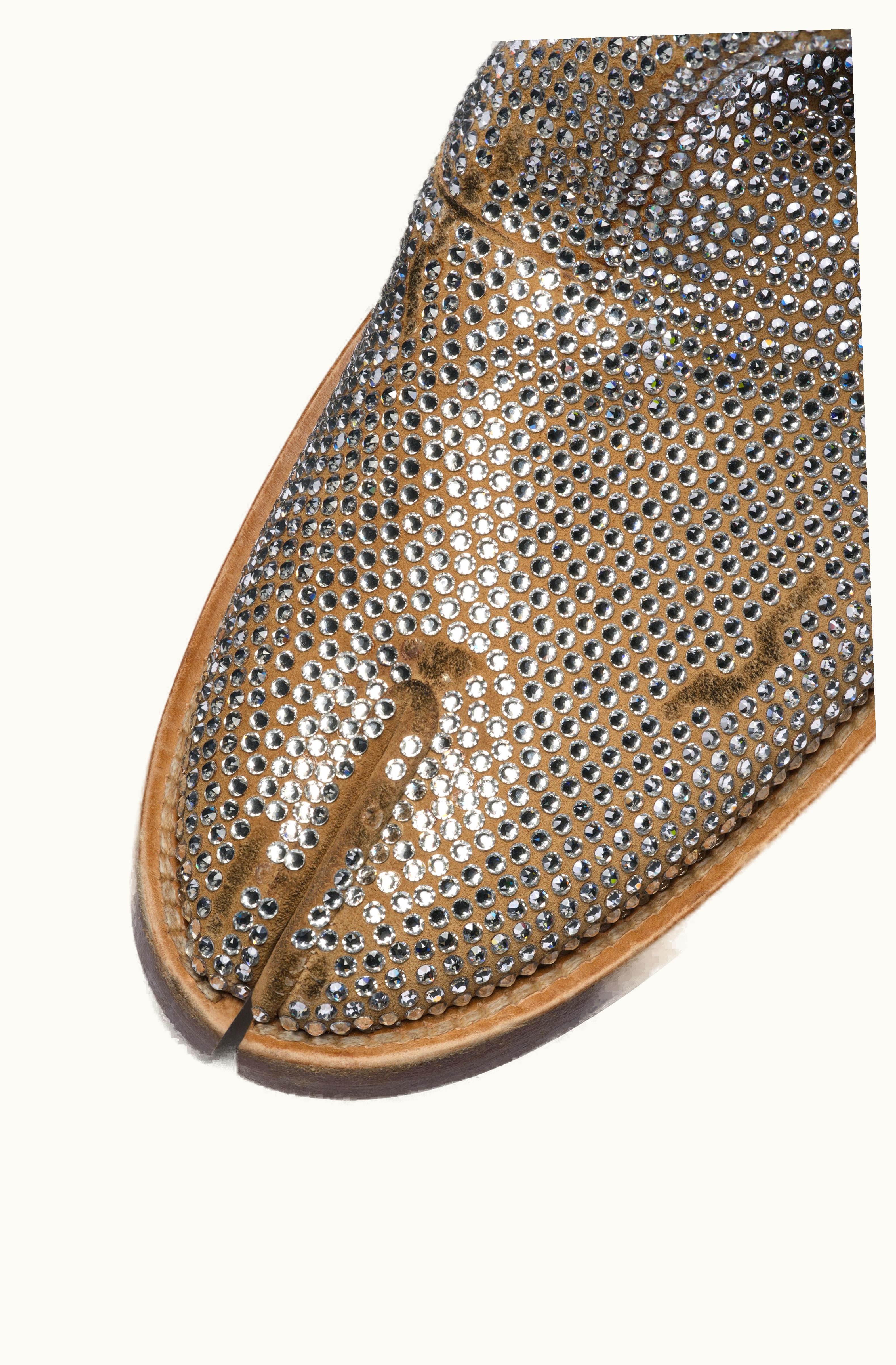 Maison Margiela Maison Margiela Women's Silver Tabi Rhinestone Western Boots Silver Color