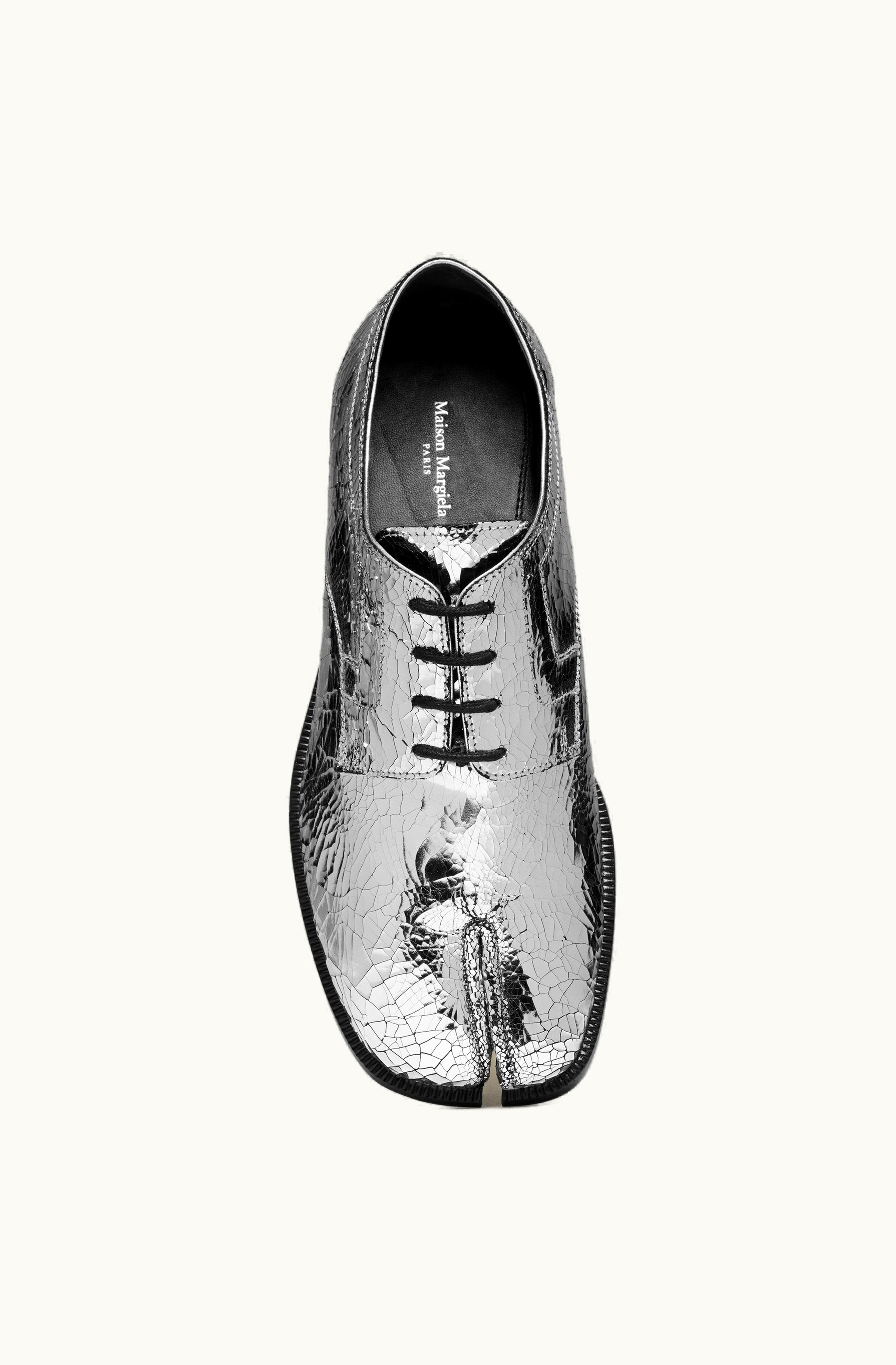 Maison Margiela Maison Margiela Tabi Mirror Brogues Silver Silver Color