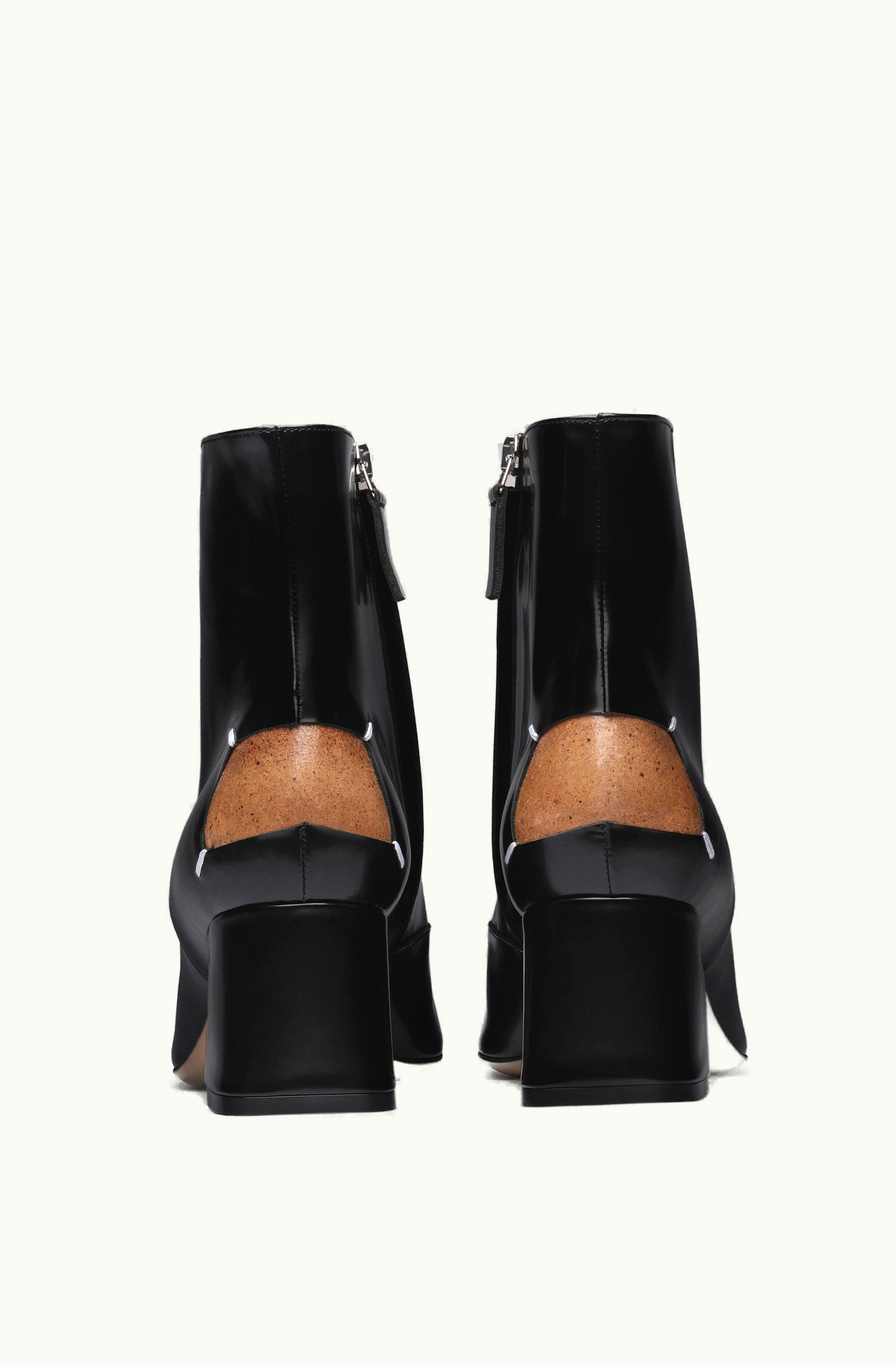 Maison Margiela Maison Margiela Mid Heel Ankle Boots Décortiqué Black