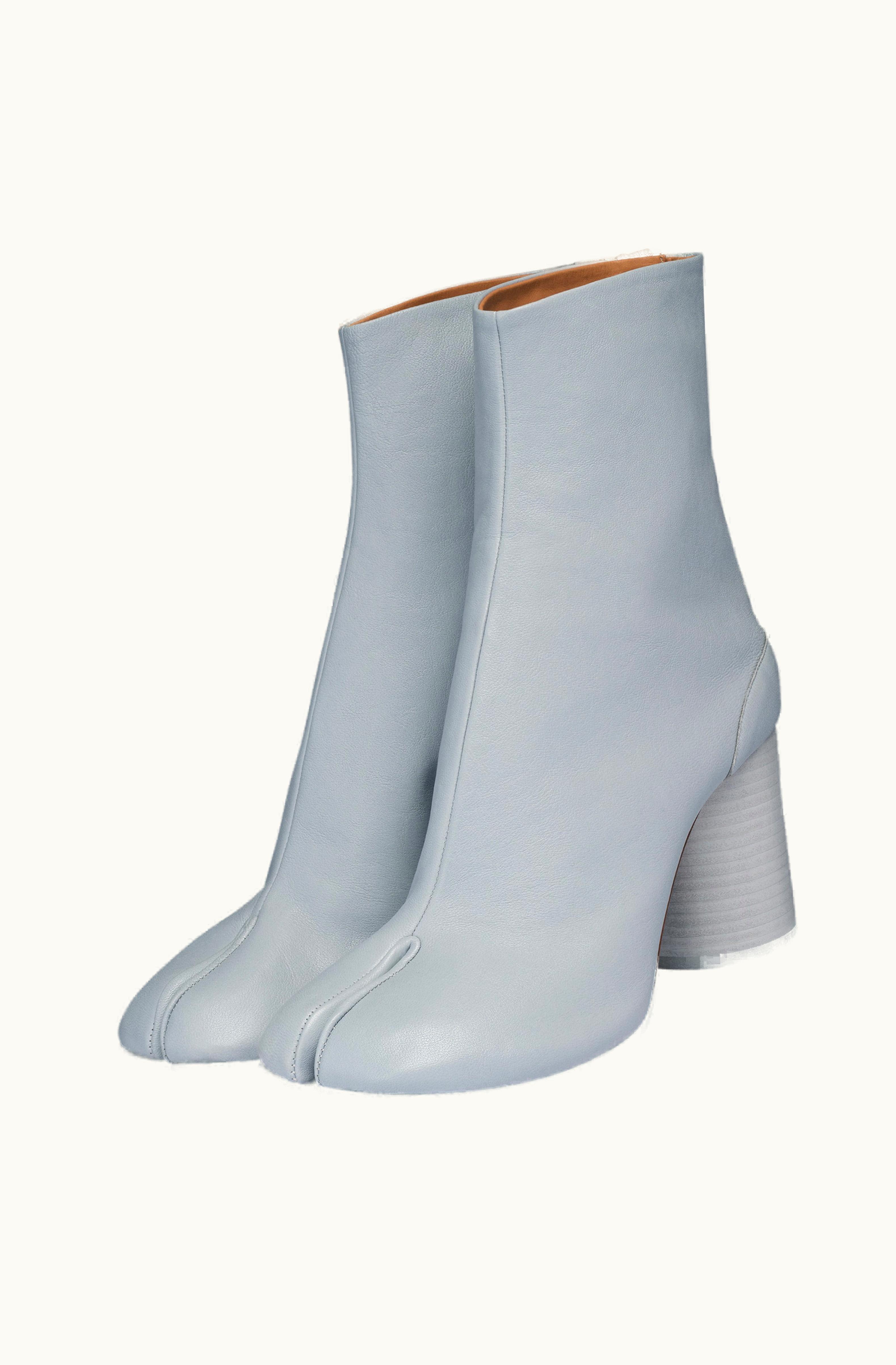 Maison Margiela Maison Margiela Tabi 8cm Heel Ankle Boots Pale Blue