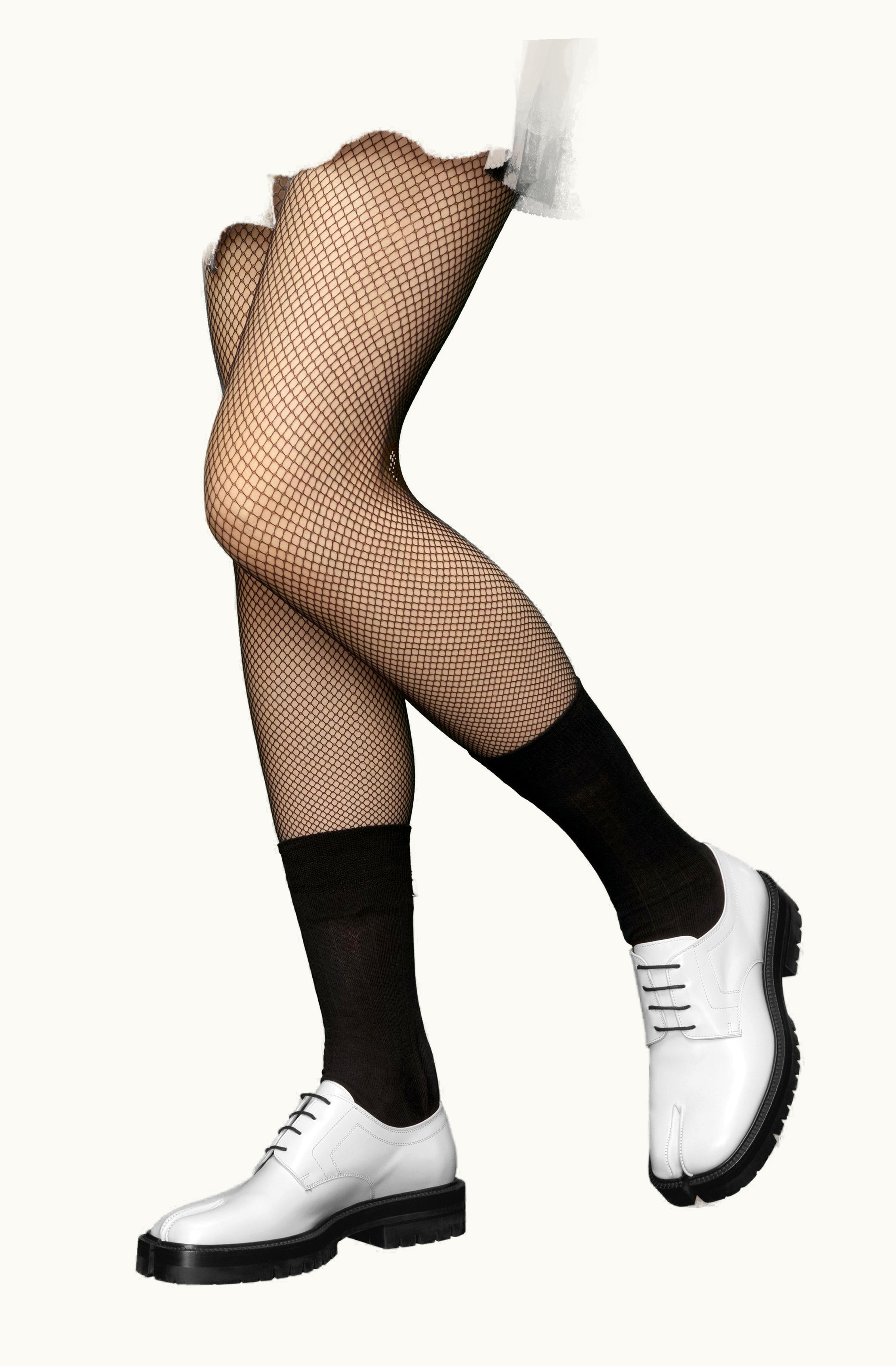 Maison Margiela Maison Margiela Tabi Lace-Ups: Designer Split-Toe Shoes Ivory