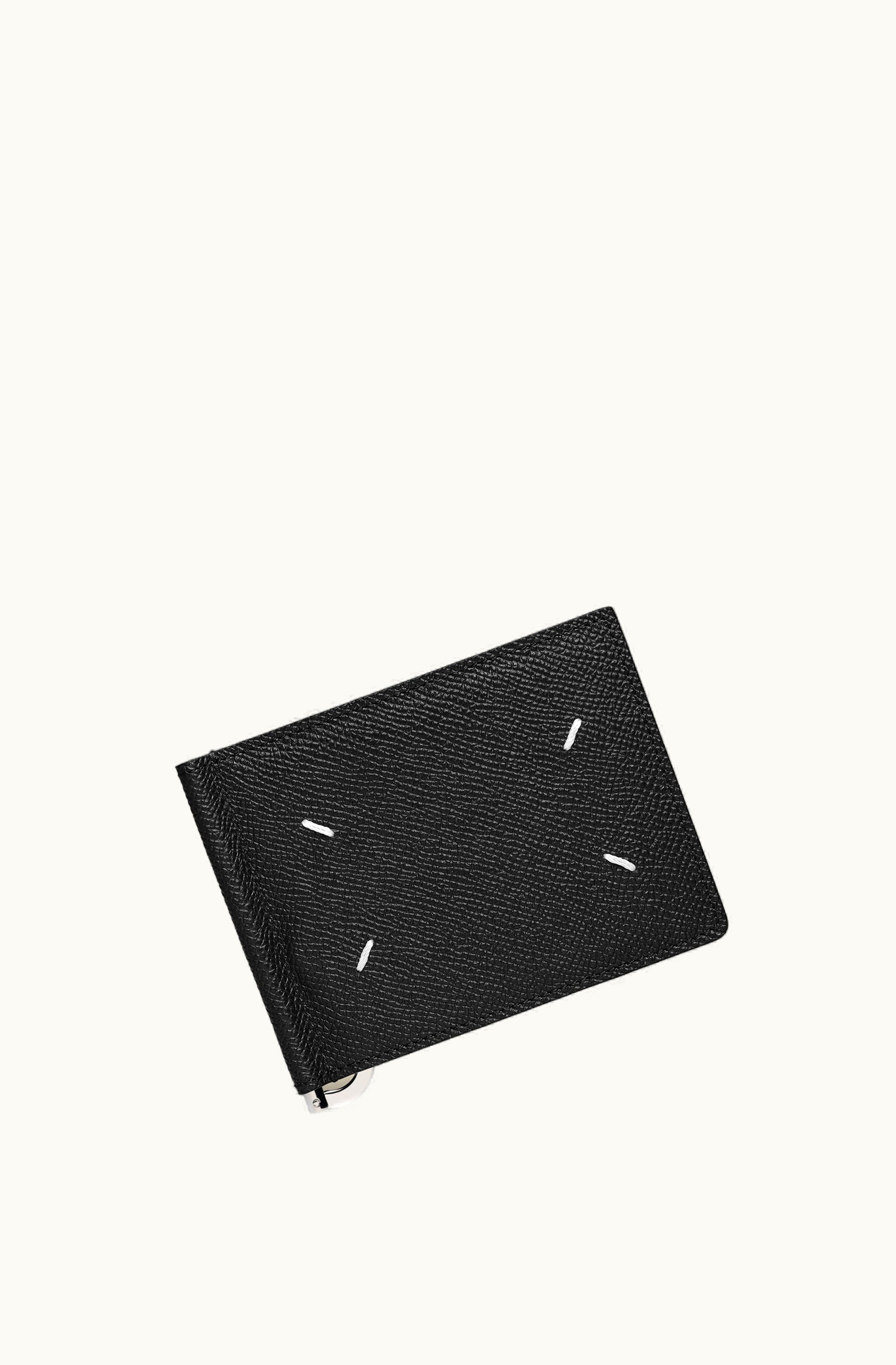 Maison Margiela Maison Margiela Money Clip Leather Wallet Gray Black