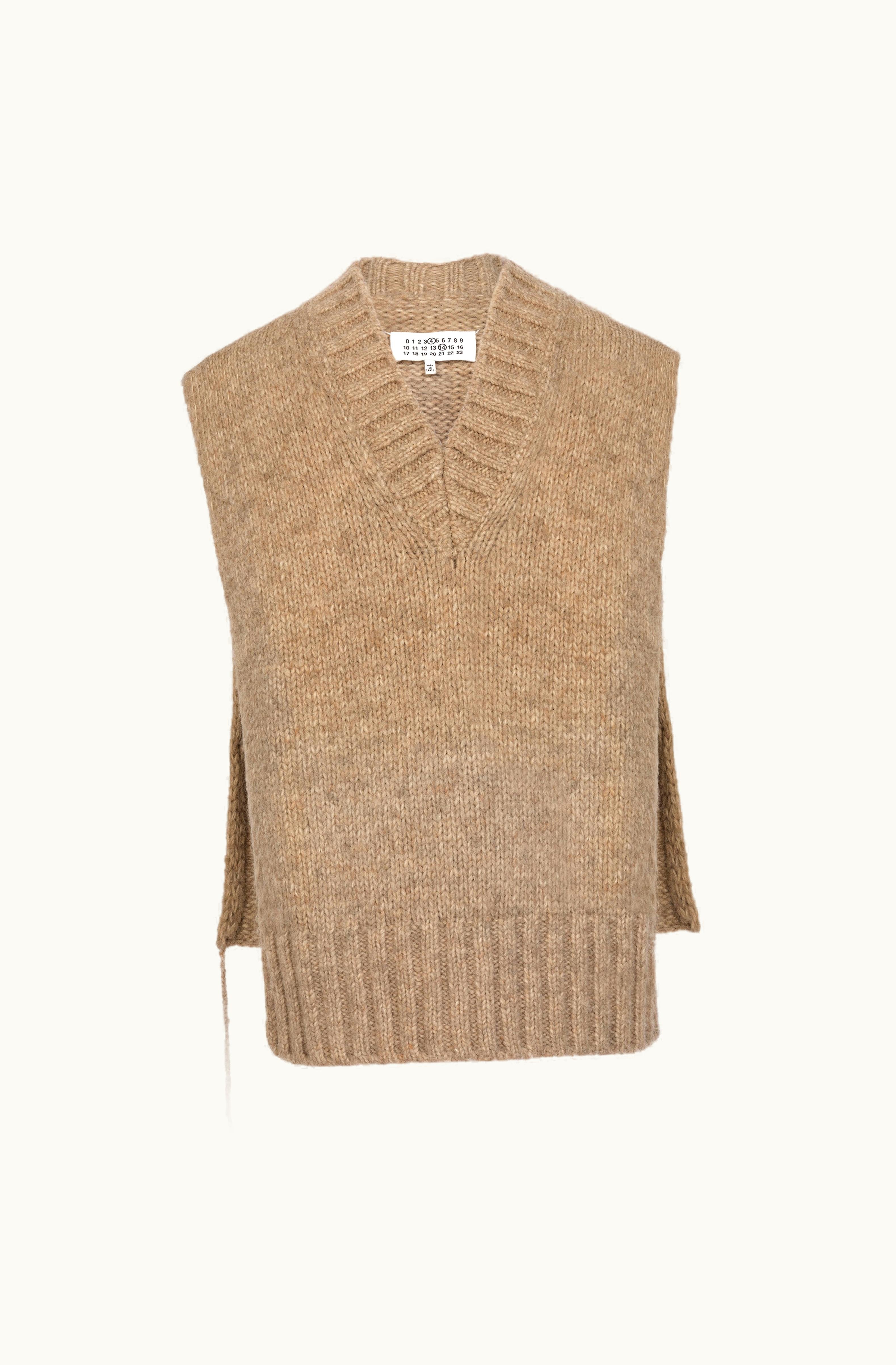 Maison Margiela Maison Margiela Oversized Sweater Vest Light Brown