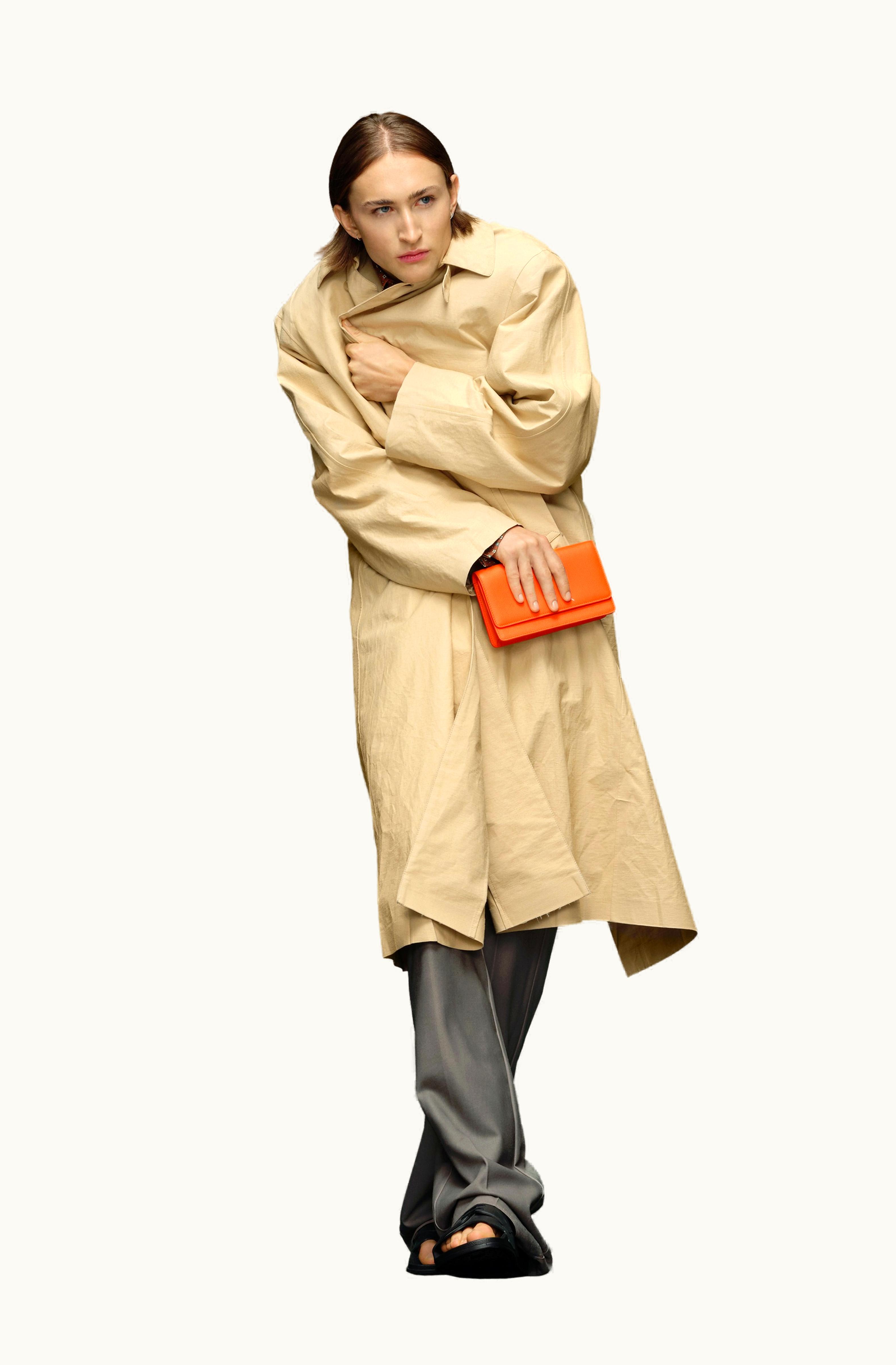 Maison Margiela Maison Margiela Recicla Chain Wallet Soft-Touch Leather Papaya