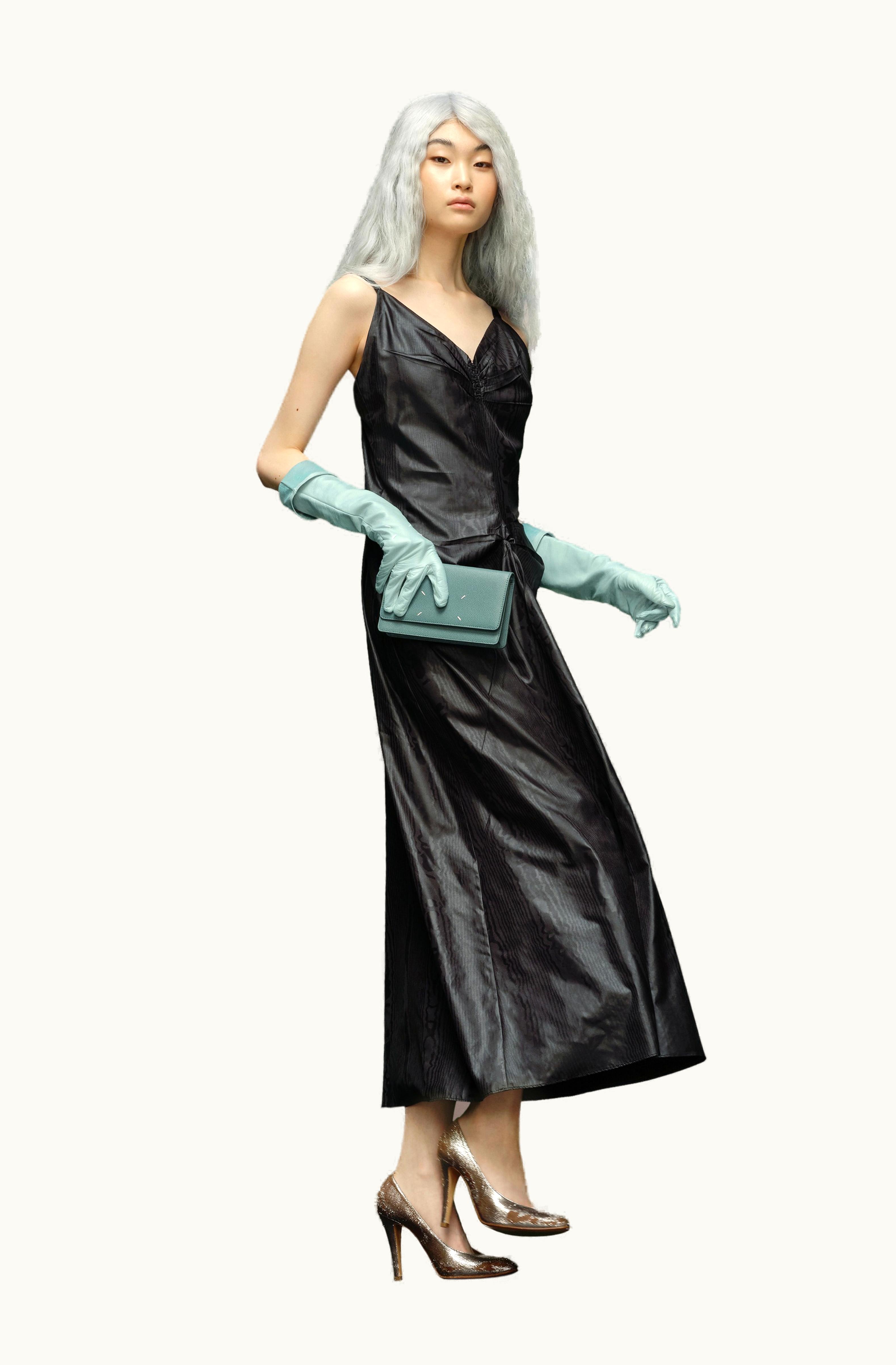 Maison Margiela Maison Margiela Recicla Chain Wallet Saffiano Calf Leather North Atlantic