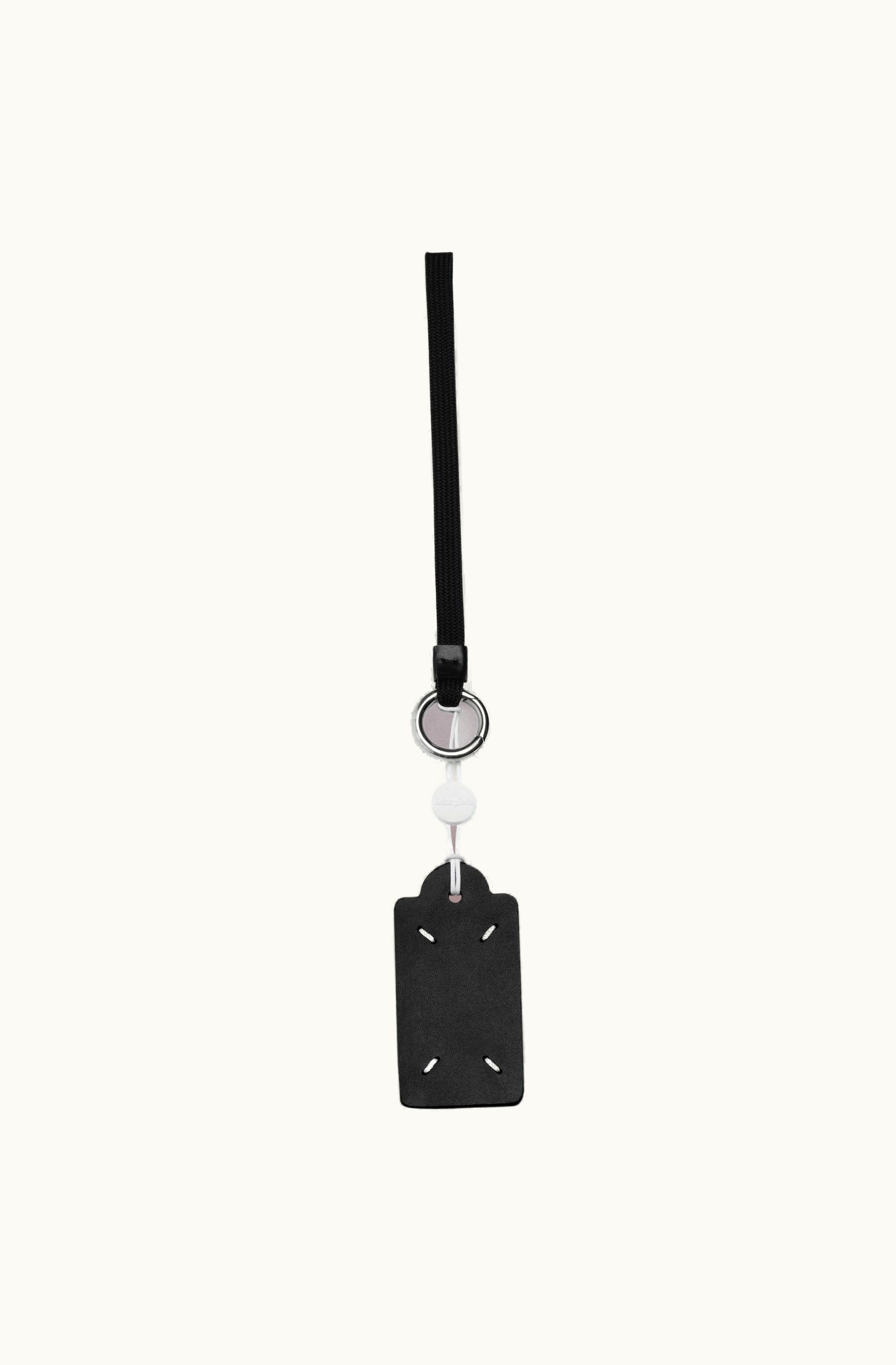 Maison Margiela Maison Margiela Tag Key Ring With Short Lace Black