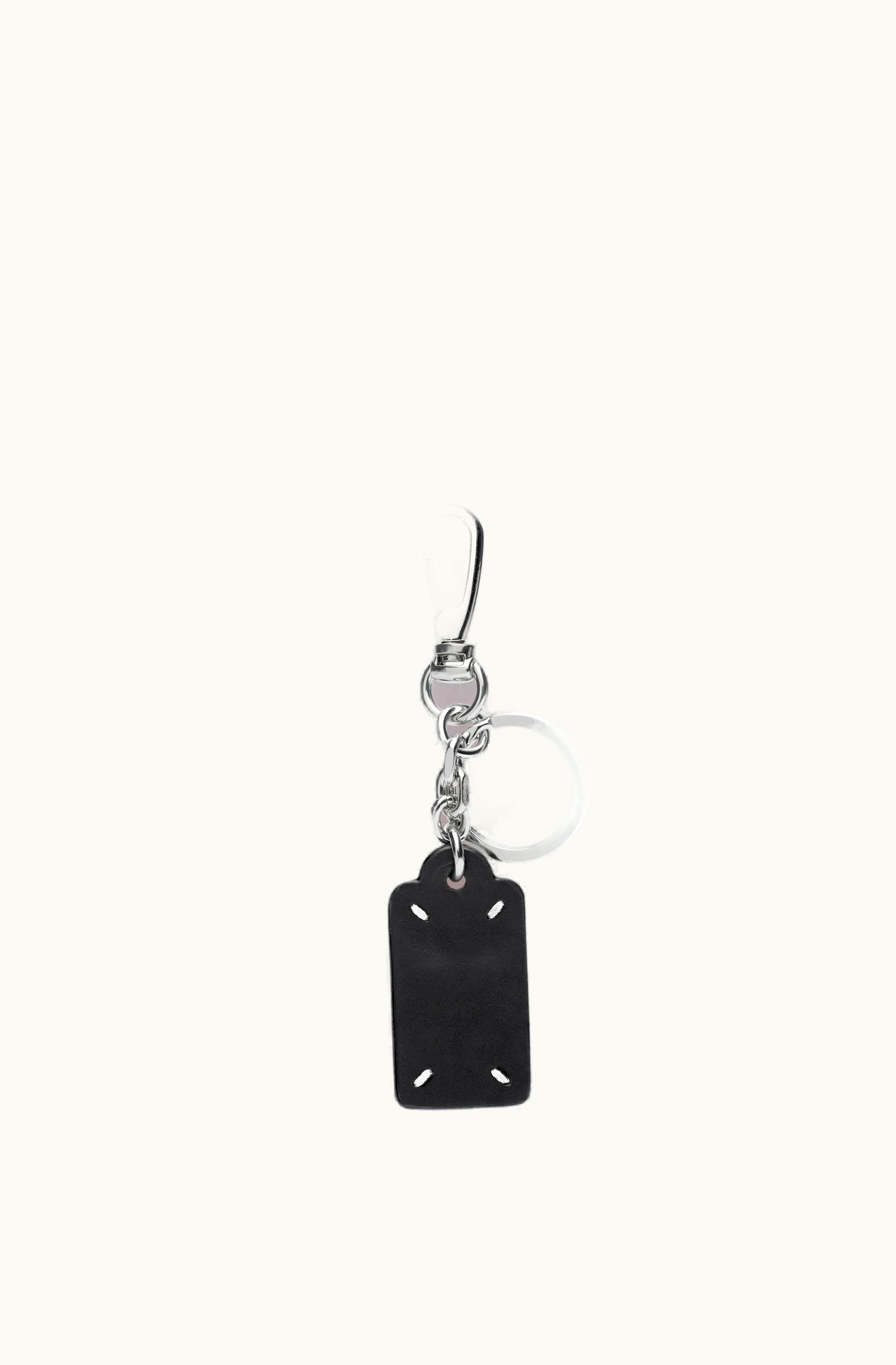 Maison Margiela Maison Margiela Tag Key Ring Small Black And White