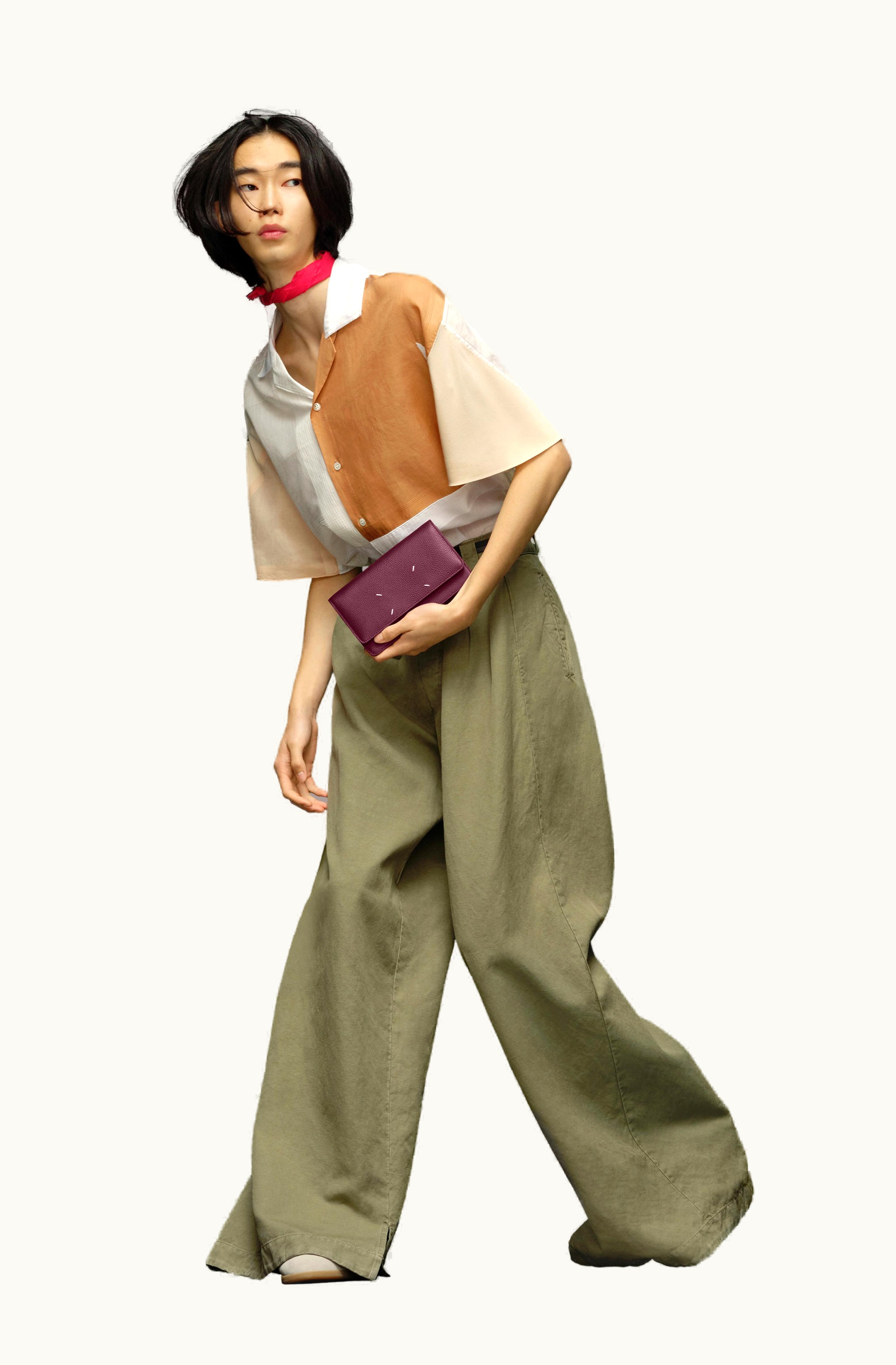 Maison Margiela Maison Margiela Recicla Chain Wallet Soft-Touch Leather Fig