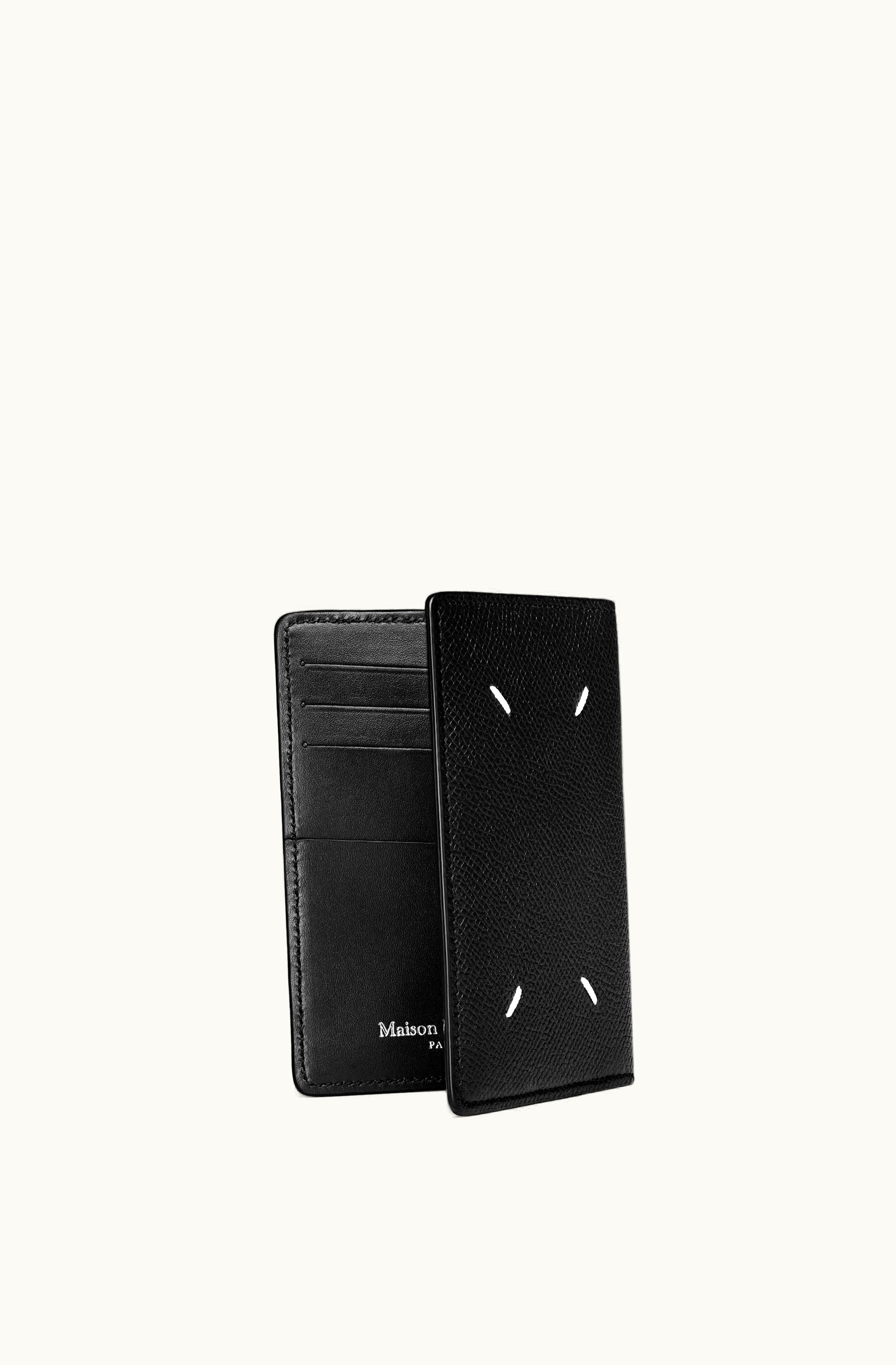Maison Margiela Maison Margiela Leather Card Holder Slate Blue Black