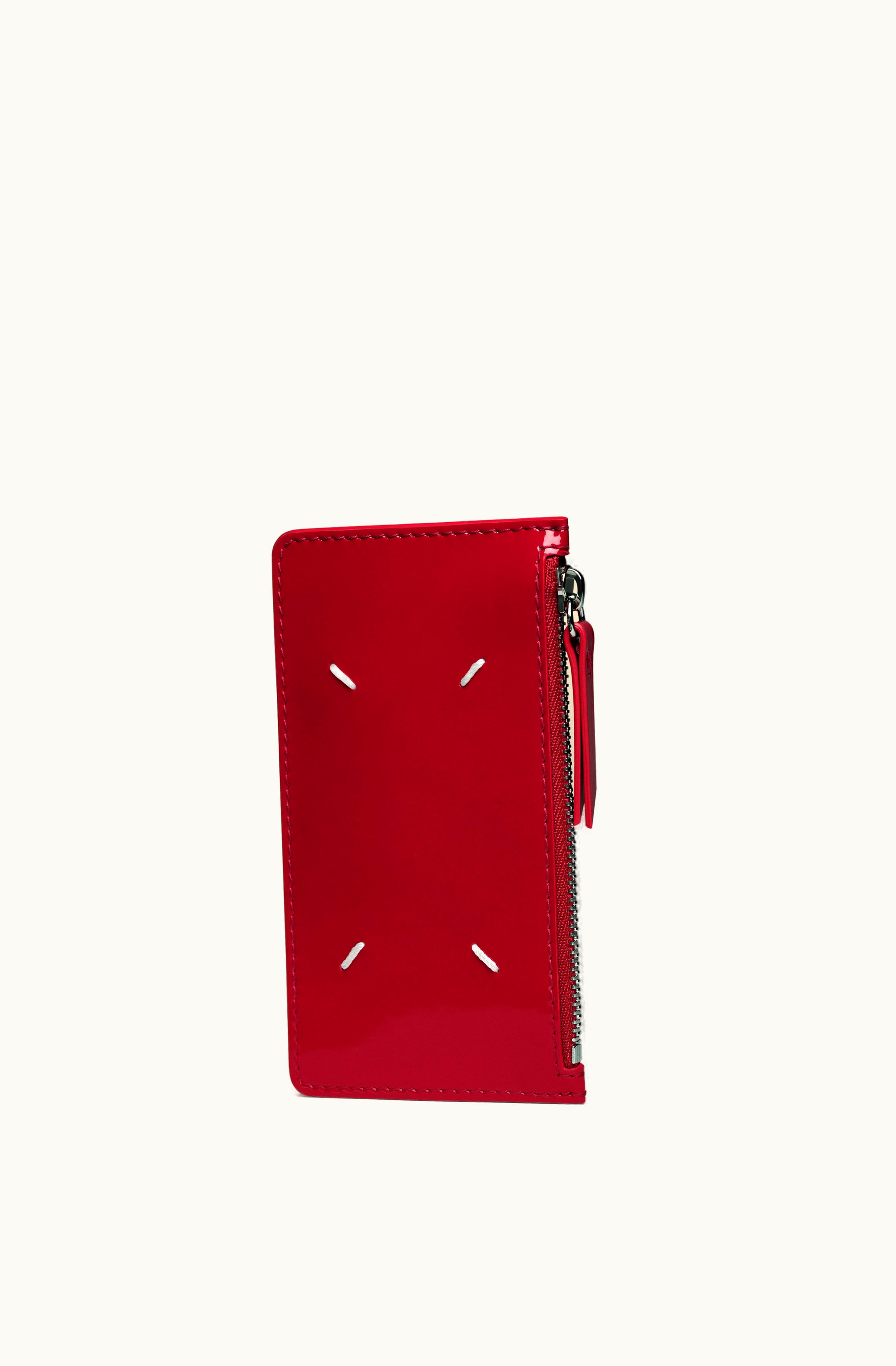 Maison Margiela Maison Margiela Designer Card Holder Wallet - Vernice Haute Red