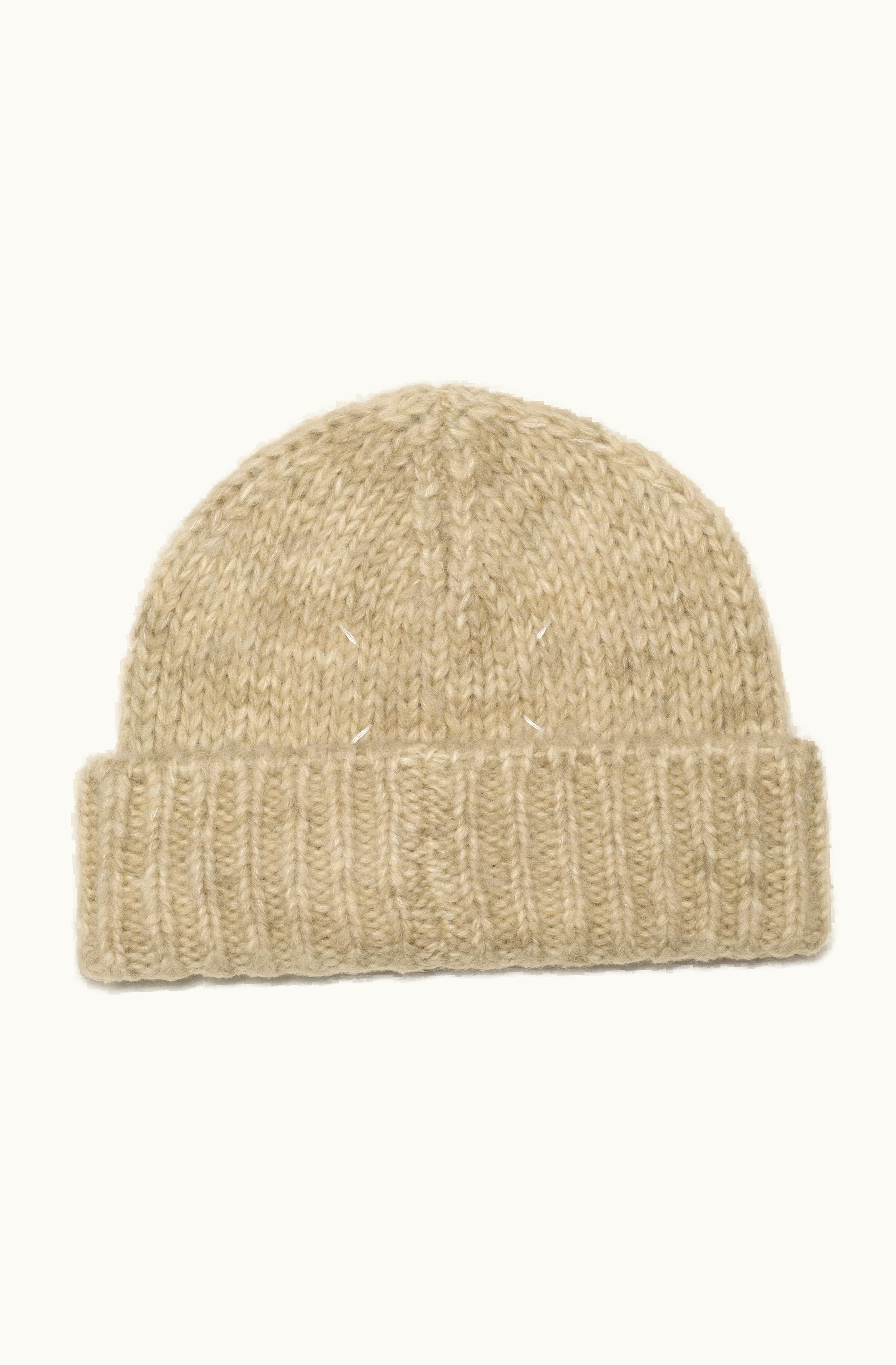 Maison Margiela Maison Margiela Sustainable Chunky Knit Beanie Military Green