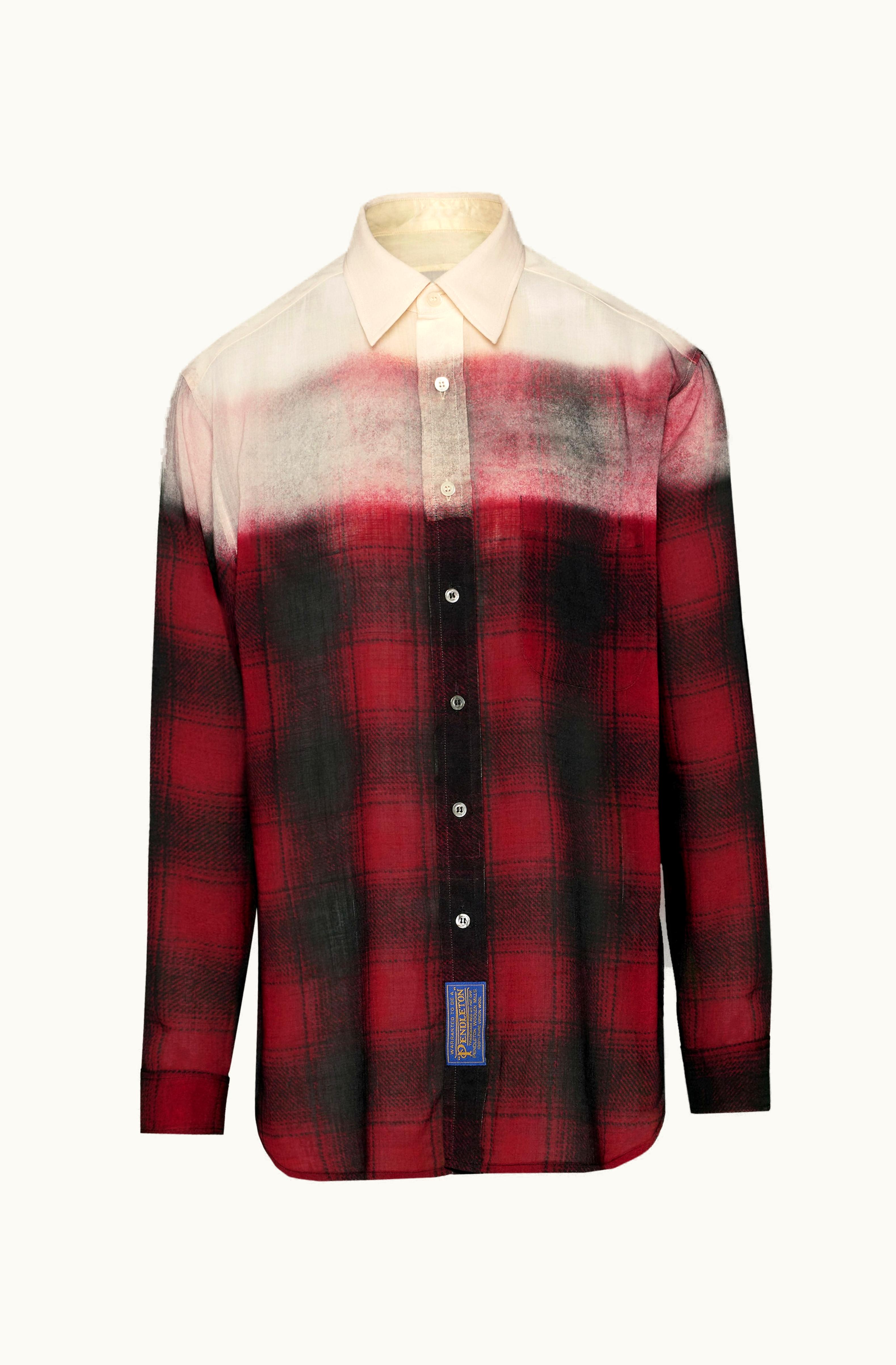Maison Margiela Maison Margiela Pendleton Heritage Check Print Shirt Red And Black