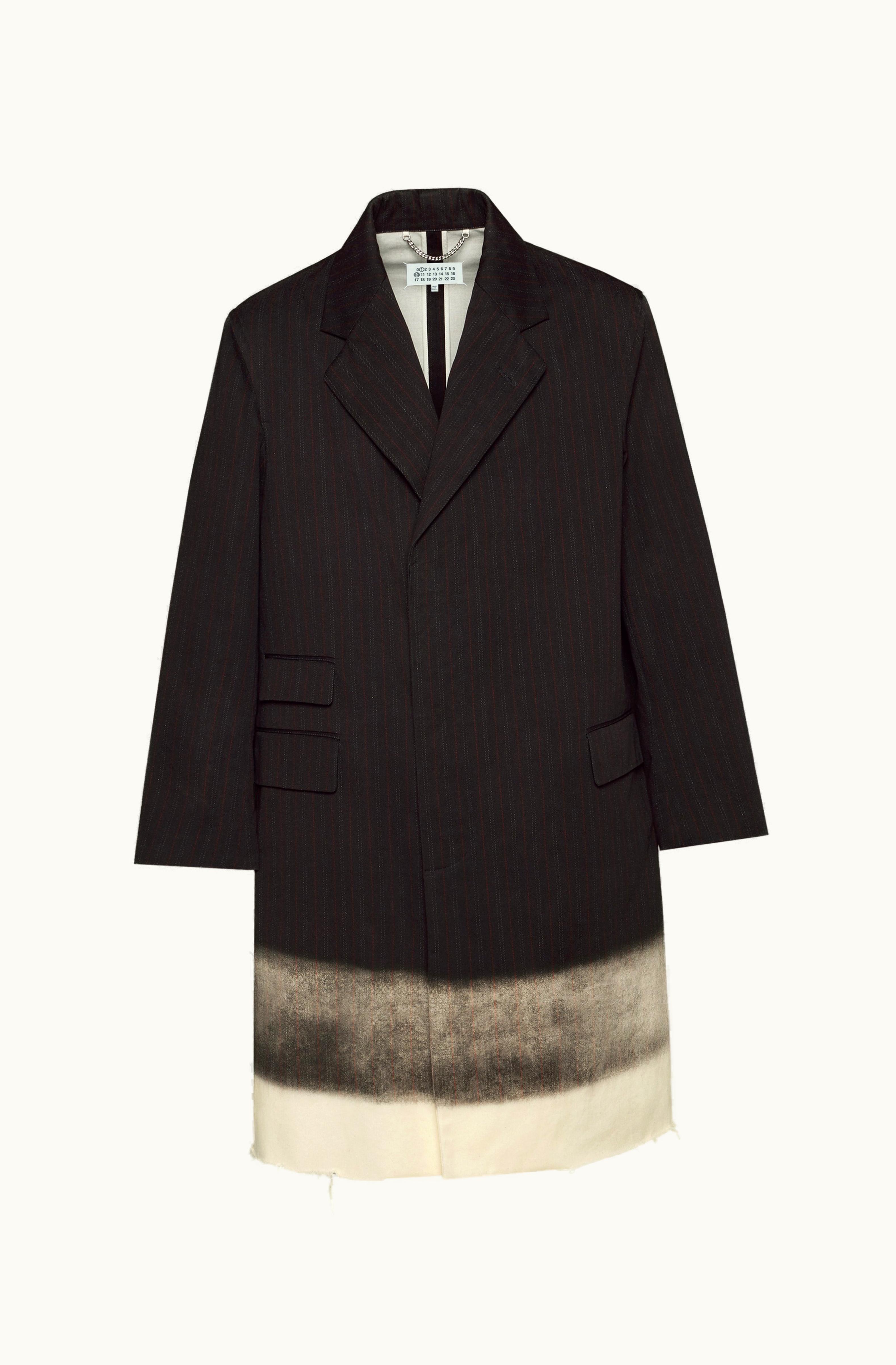 Maison Margiela Maison Margiela Trompe l'oeil Pinstripe Coat Dark Shadow