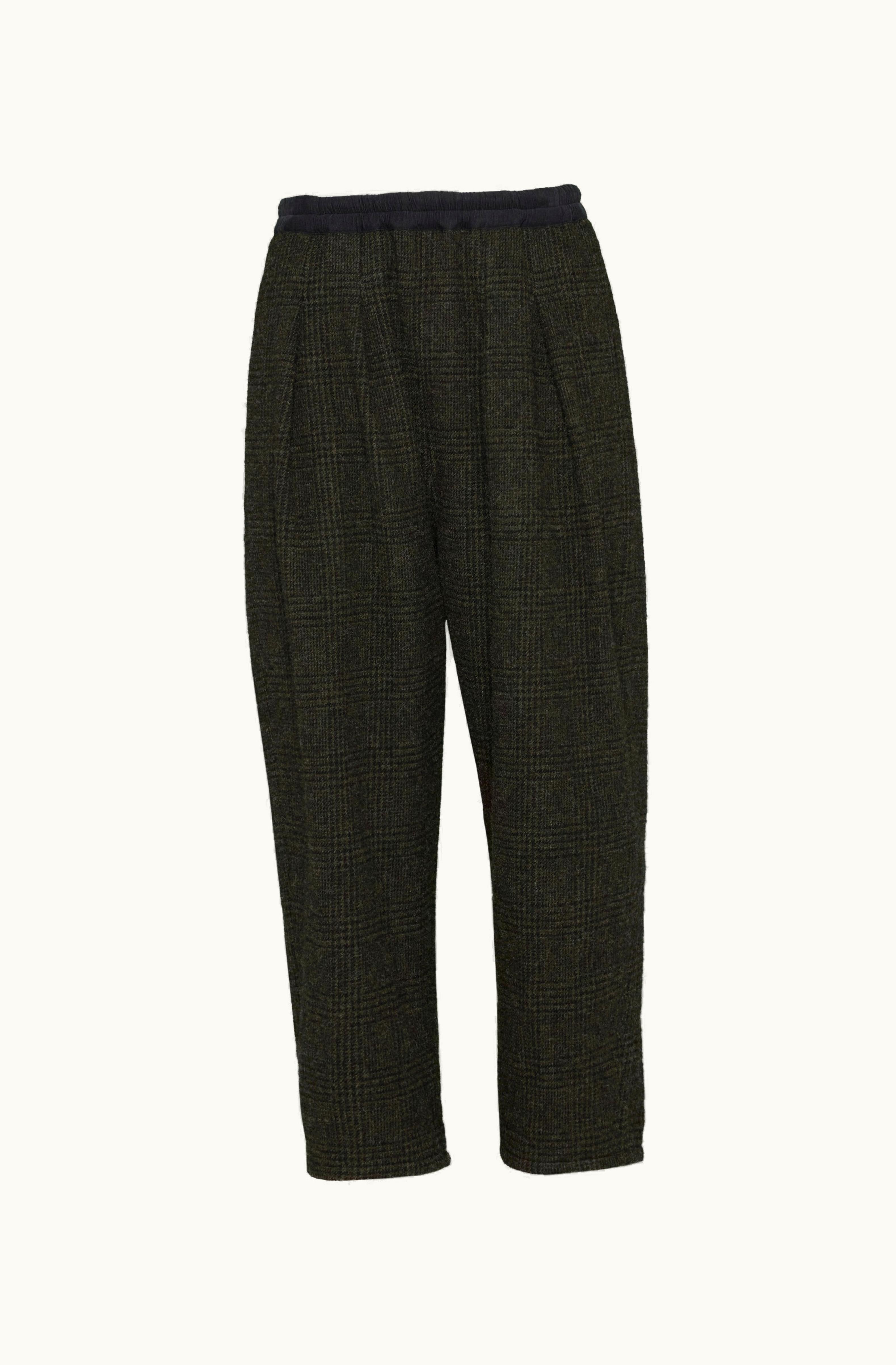 Maison Margiela Maison Margiela Heritage Wool Trousers Dark Green And Walnut