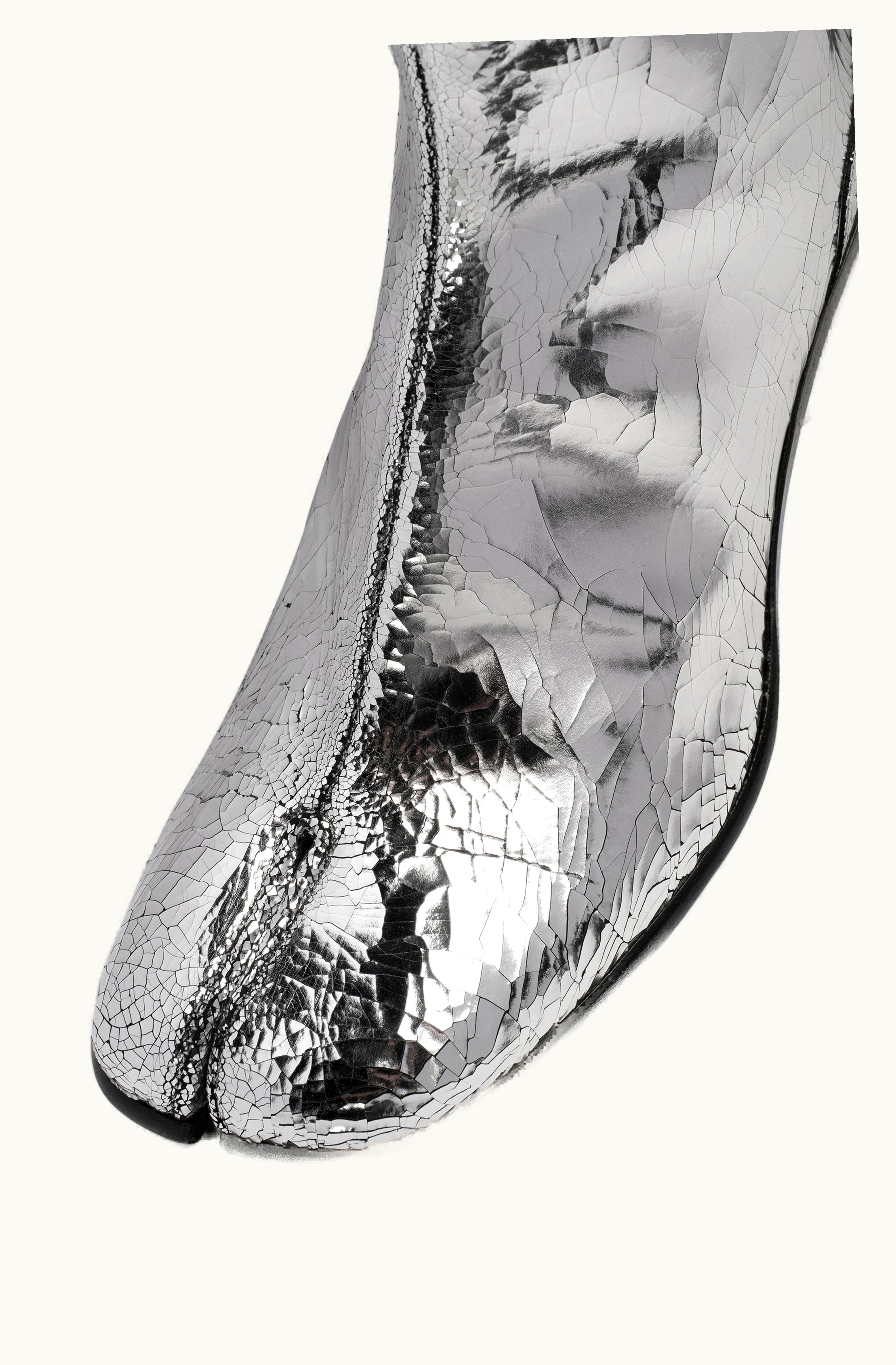 Maison Margiela Maison Margiela Tabi Mirror Boots Silver Silver Color