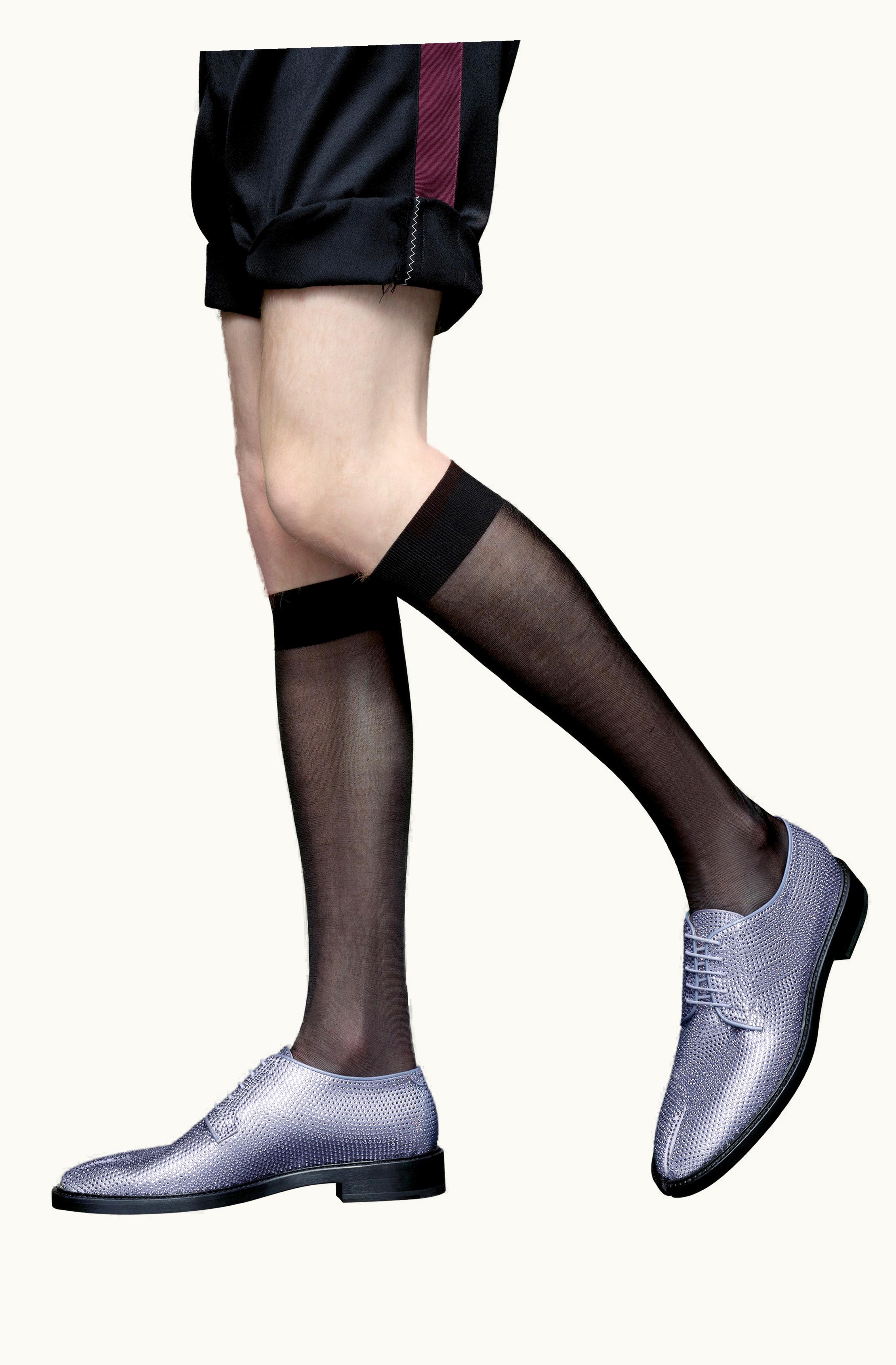 Maison Margiela Maison Margiela Men's Shoes Tabi Rhinestone Lace-Up Wisteria