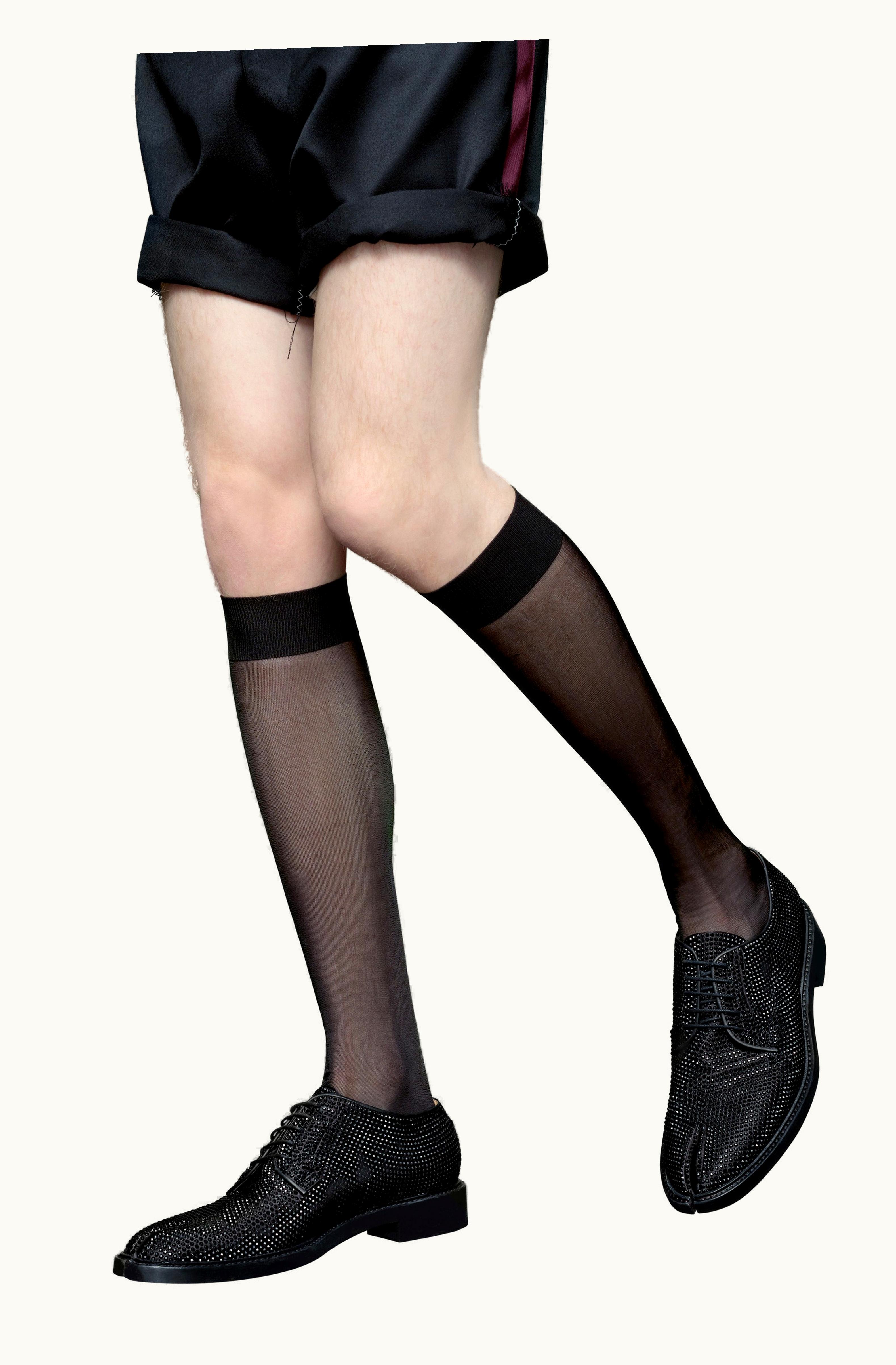 Maison Margiela Maison Margiela Men's Shoes Tabi Rhinestone Lace-Up Black