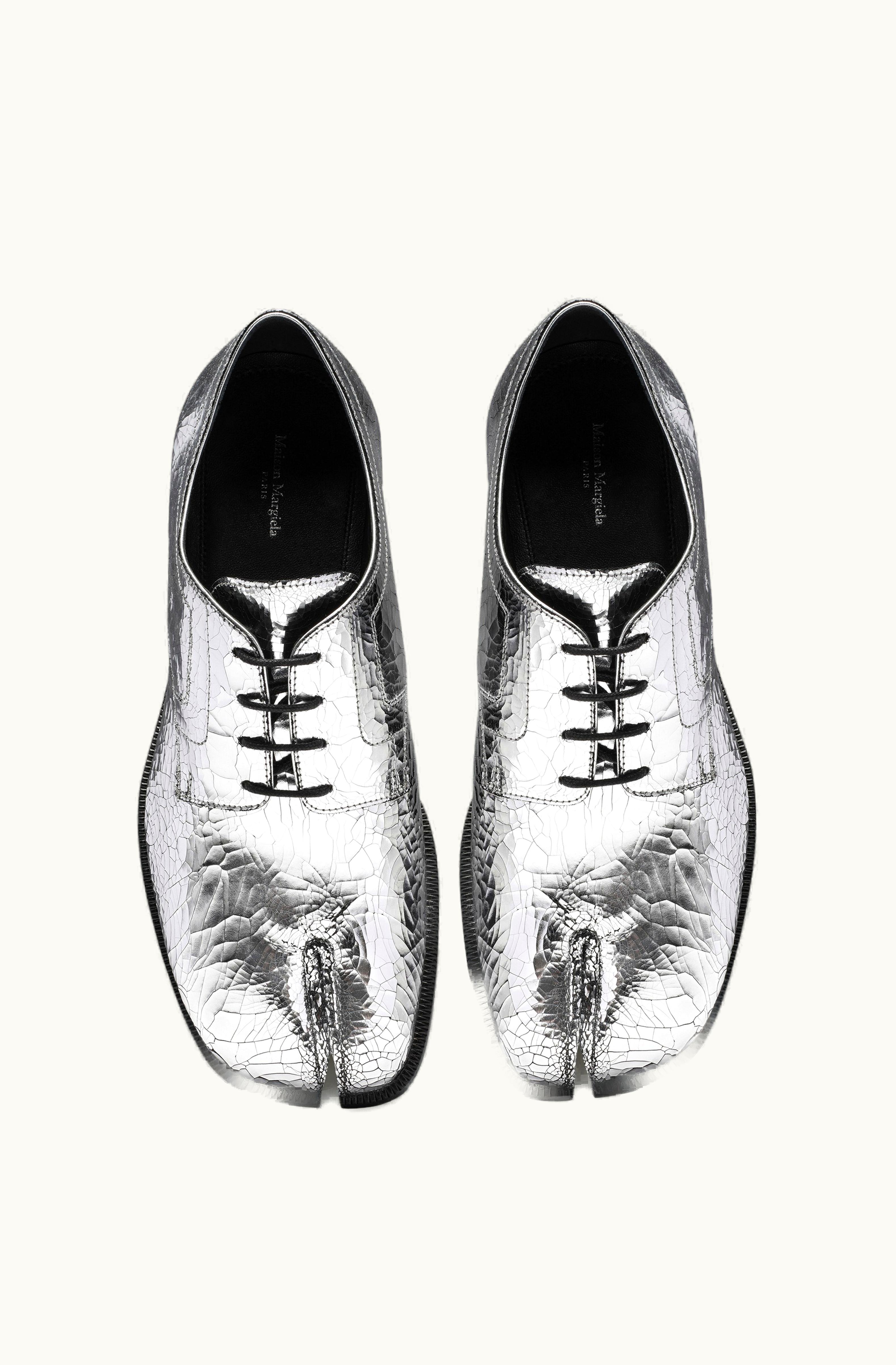 Maison Margiela Maison Margiela Tabi Mirror Brogues Silver - Split Toe Silver Color