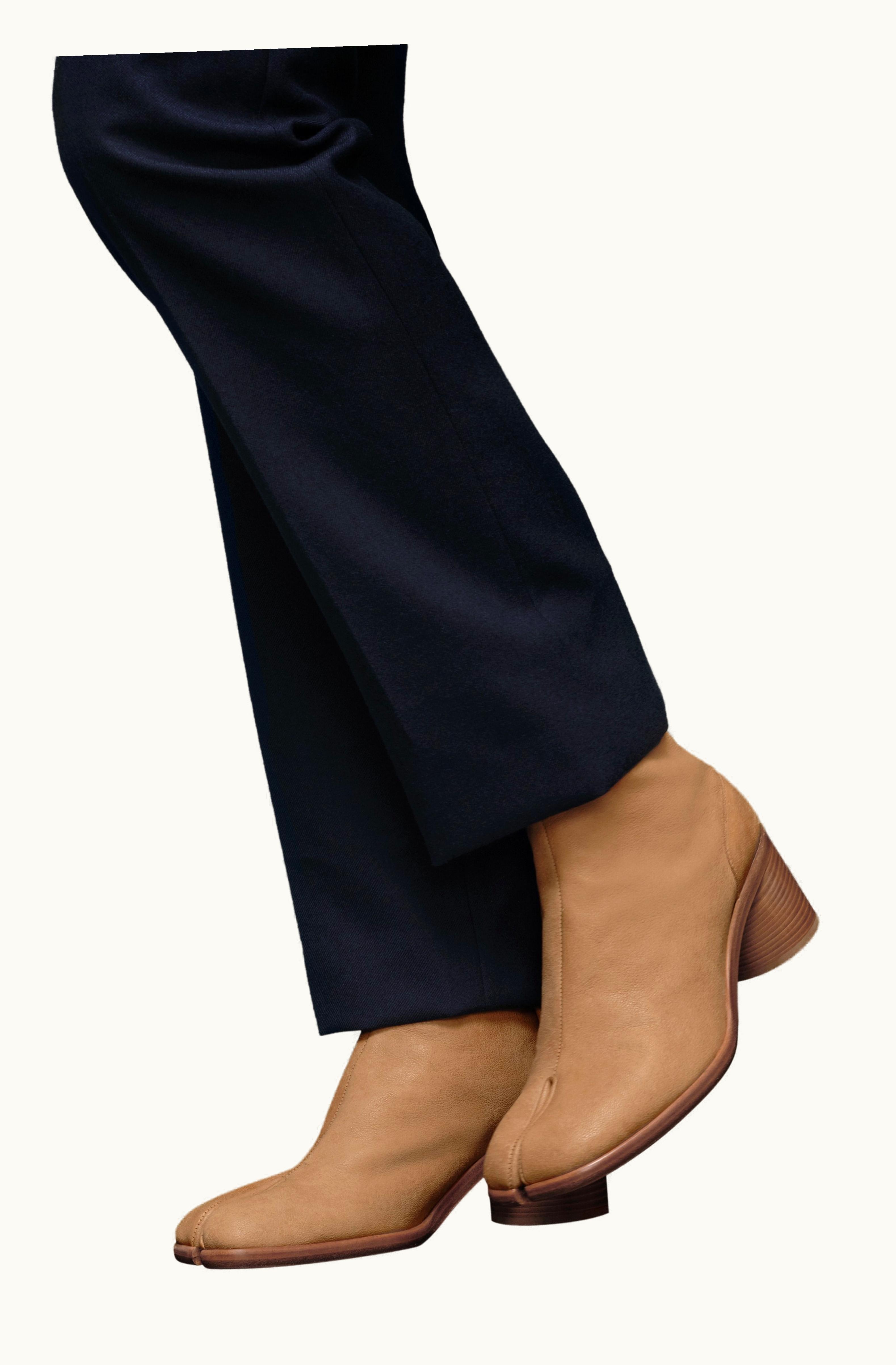 Maison Margiela Maison Margiela Tabi Leather Ankle Boots Nutmeg Chamois