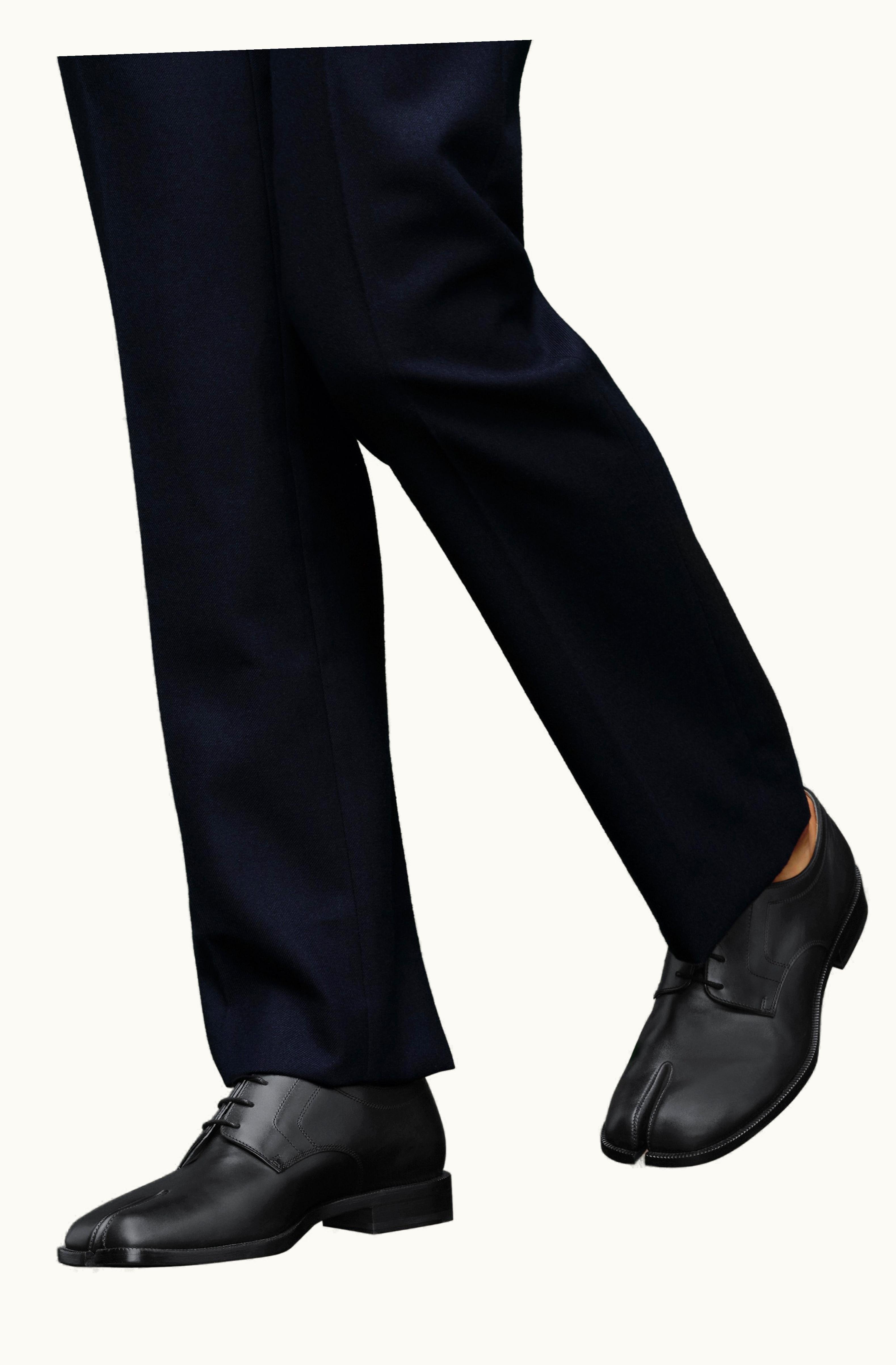 Maison Margiela Maison Margiela Tabi Derby - Black Leather Derby Shoes Black