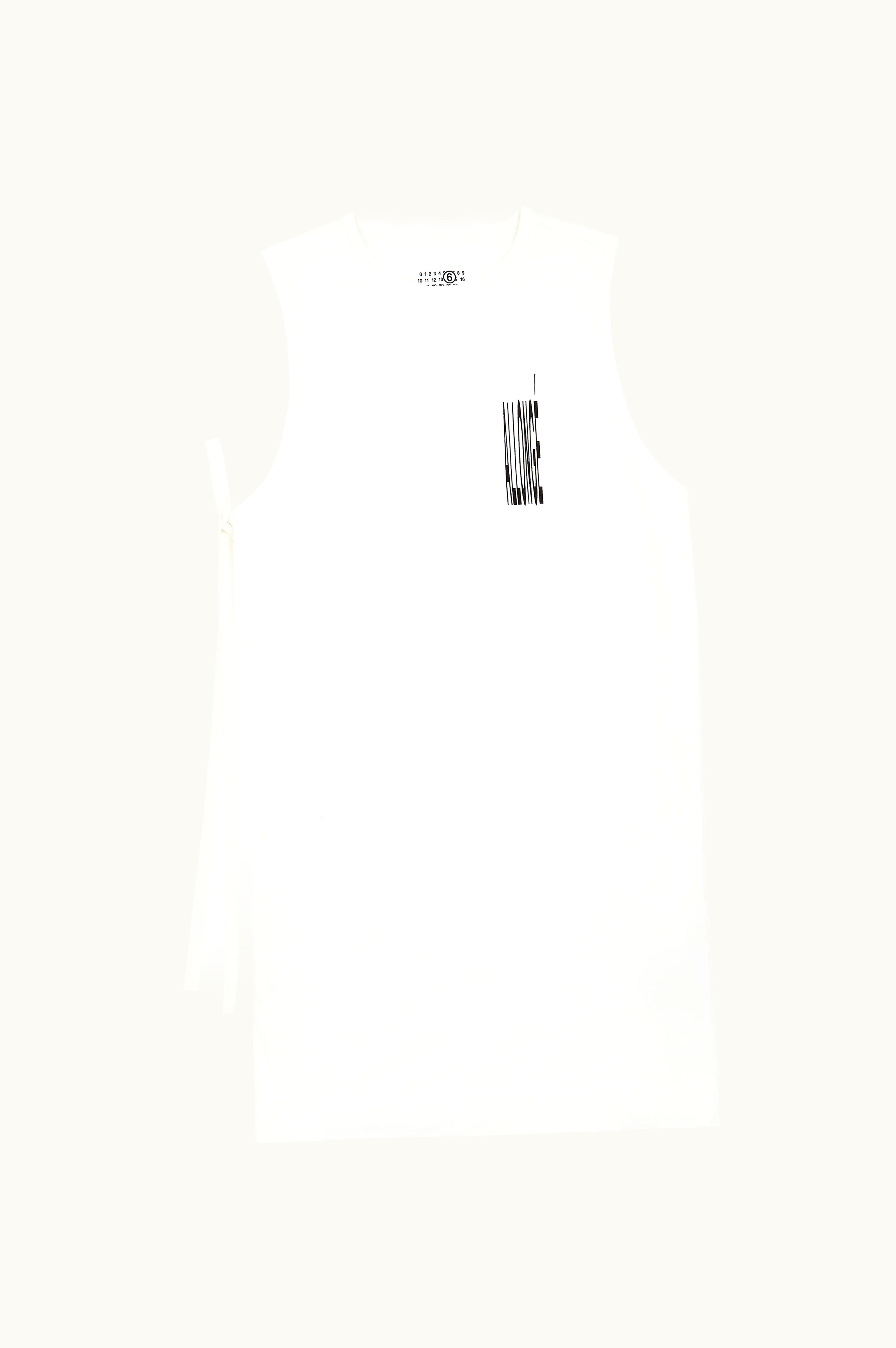 MM6 Maison Margiela MM6 Maison Margiela Sleeveless Cotton Jersey Top Ivory