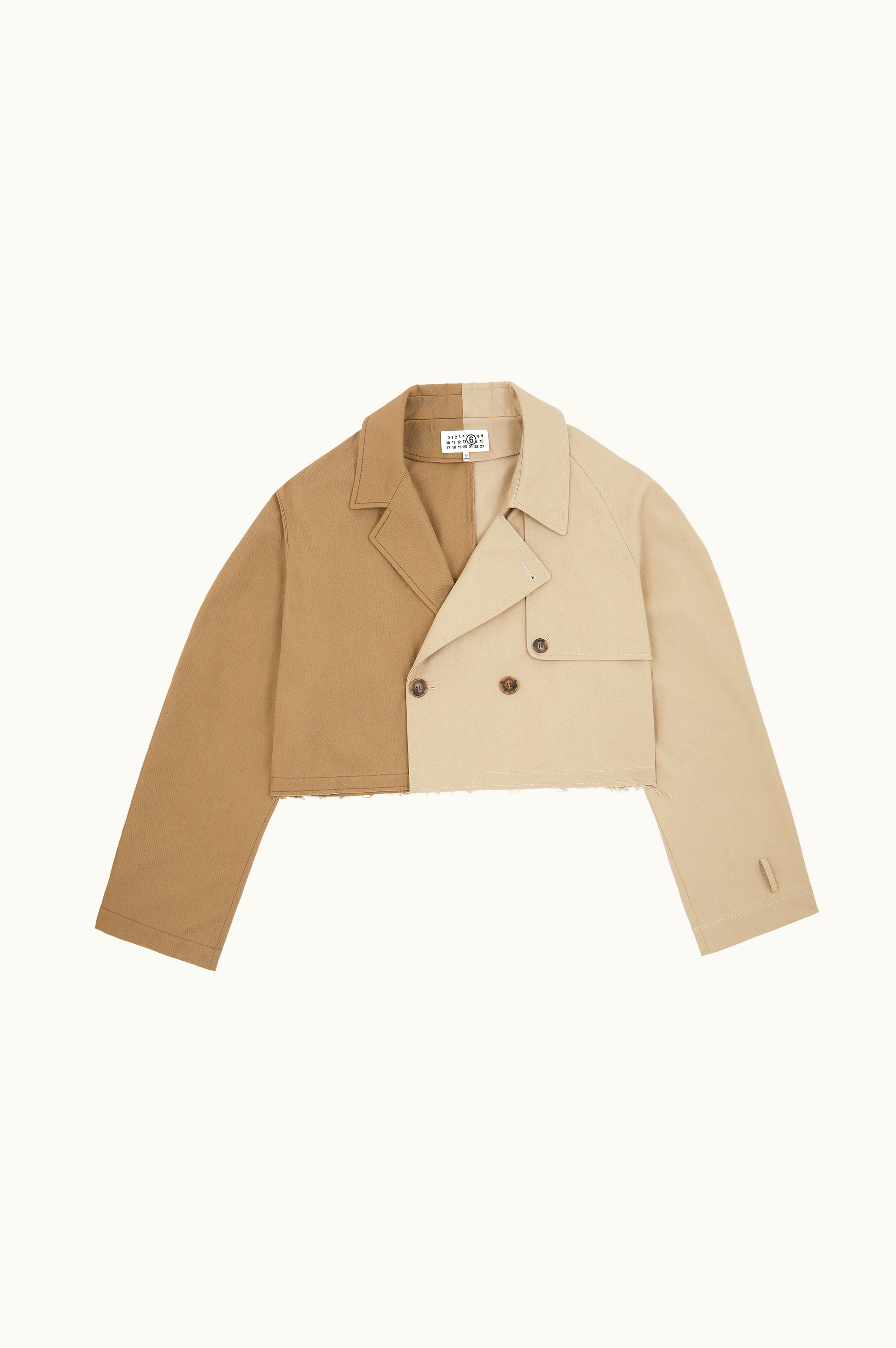 MM6 Maison Margiela MM6 Maison Margiela Cropped Trench Jacket Mud Brown