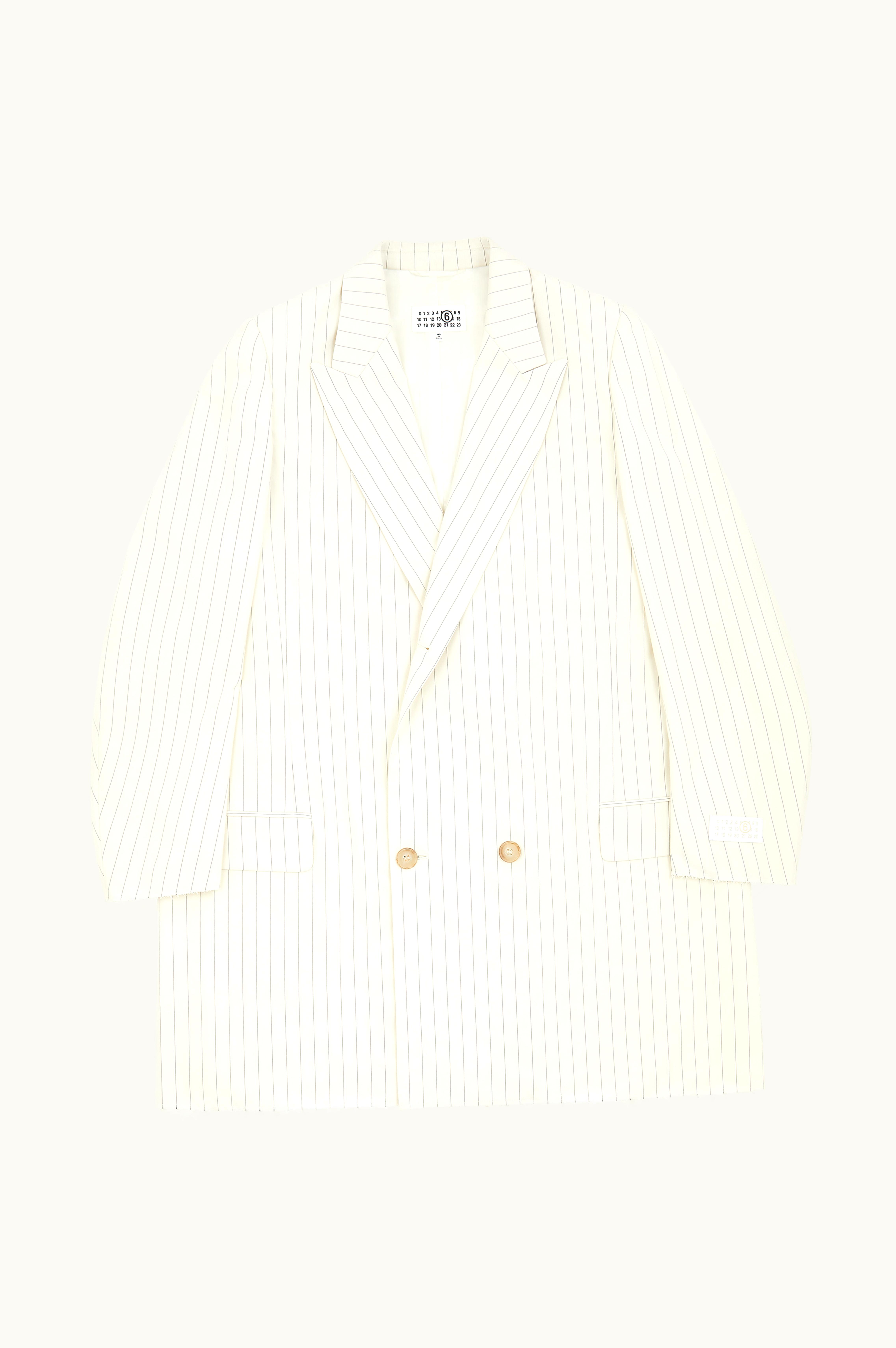 MM6 Maison Margiela MM6 Maison Margiela Stripy Poly Suit Jacket Dirty Wash