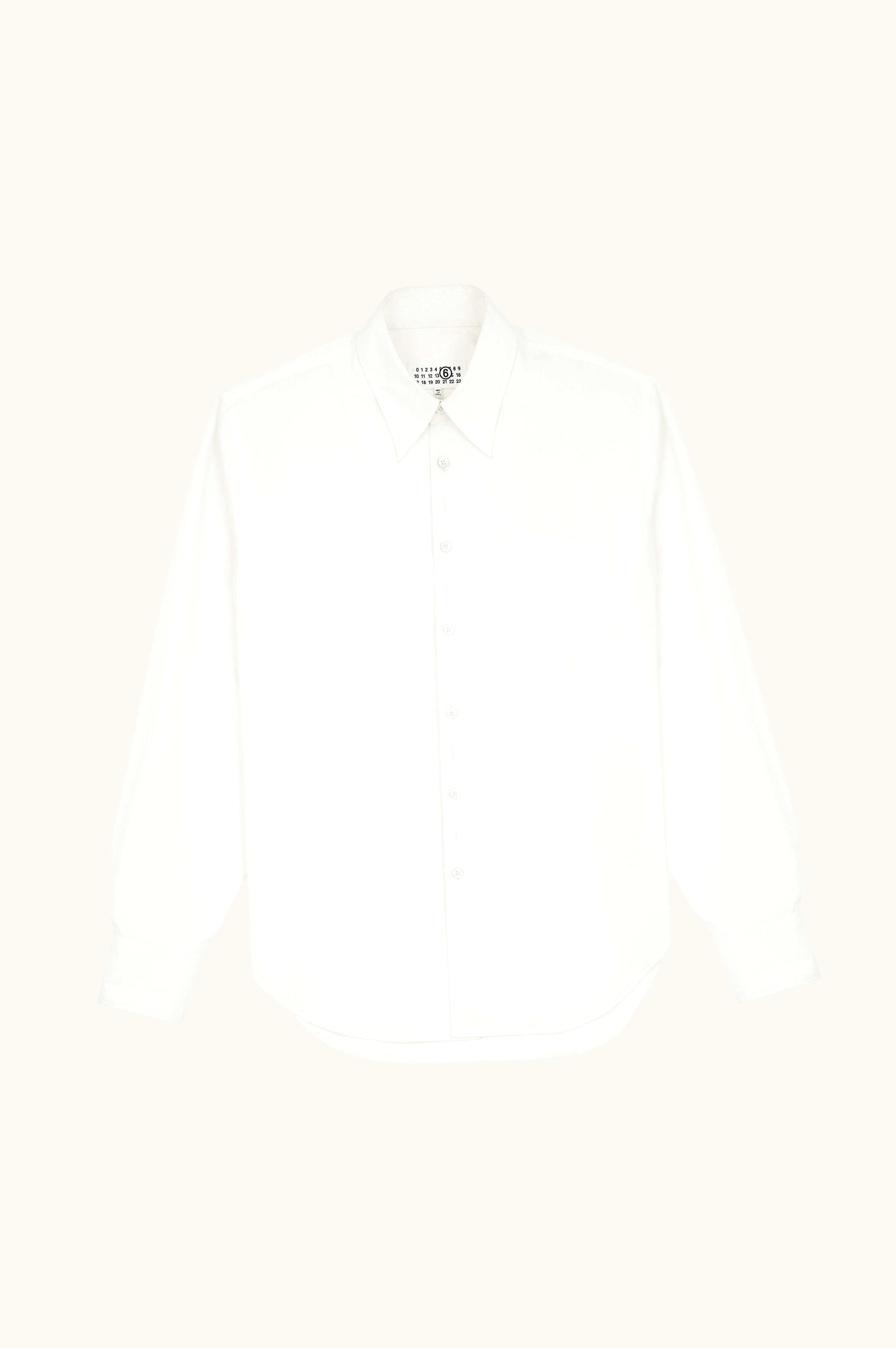 MM6 Maison Margiela MM6 Maison Margiela Cotton Poplin Shirt Ivory Multi-Use Essential White Stitch Line