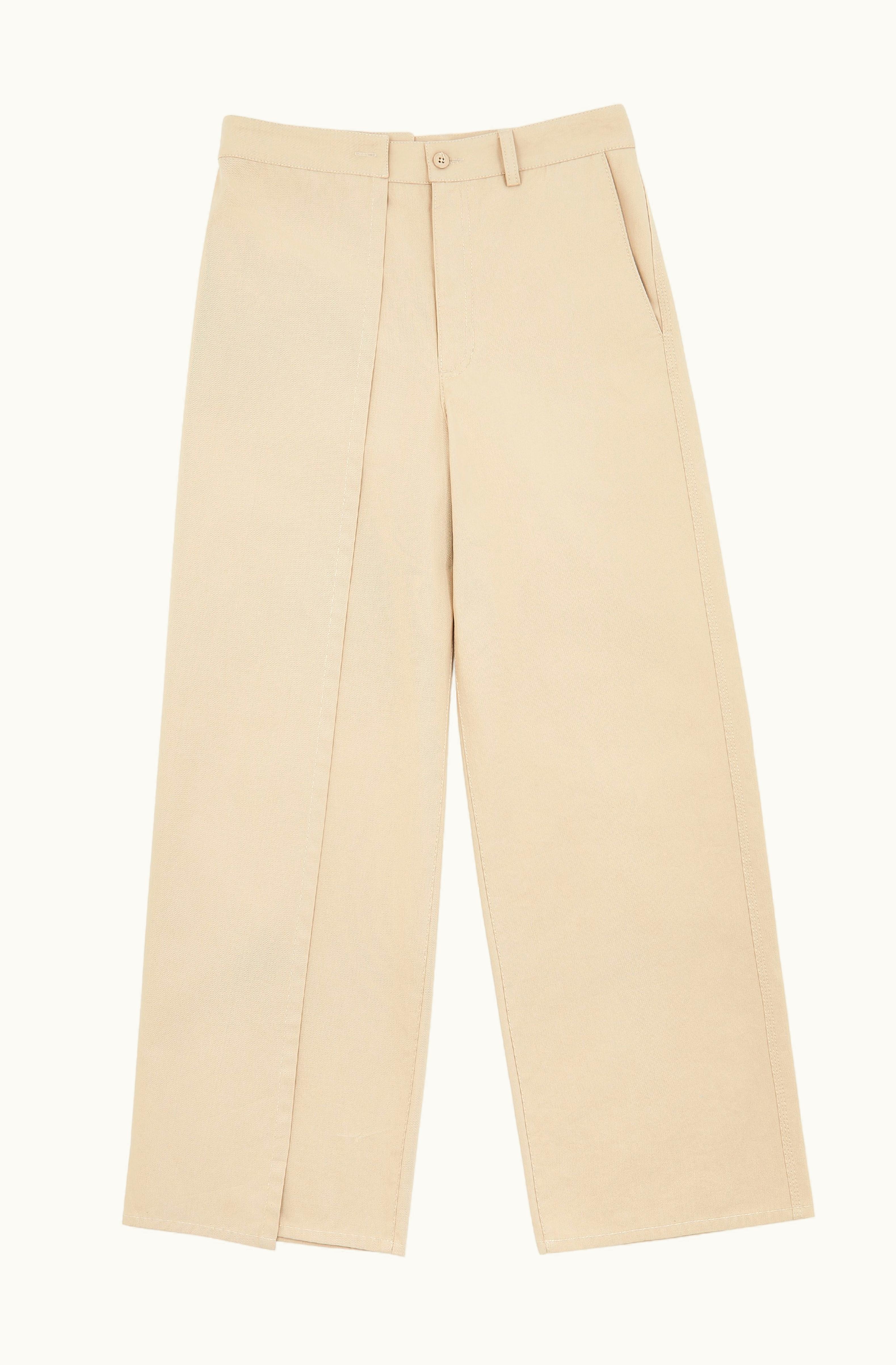 MM6 Maison Margiela MM6 Maison Margiela Cotton Gabardine Trousers Sand Beige