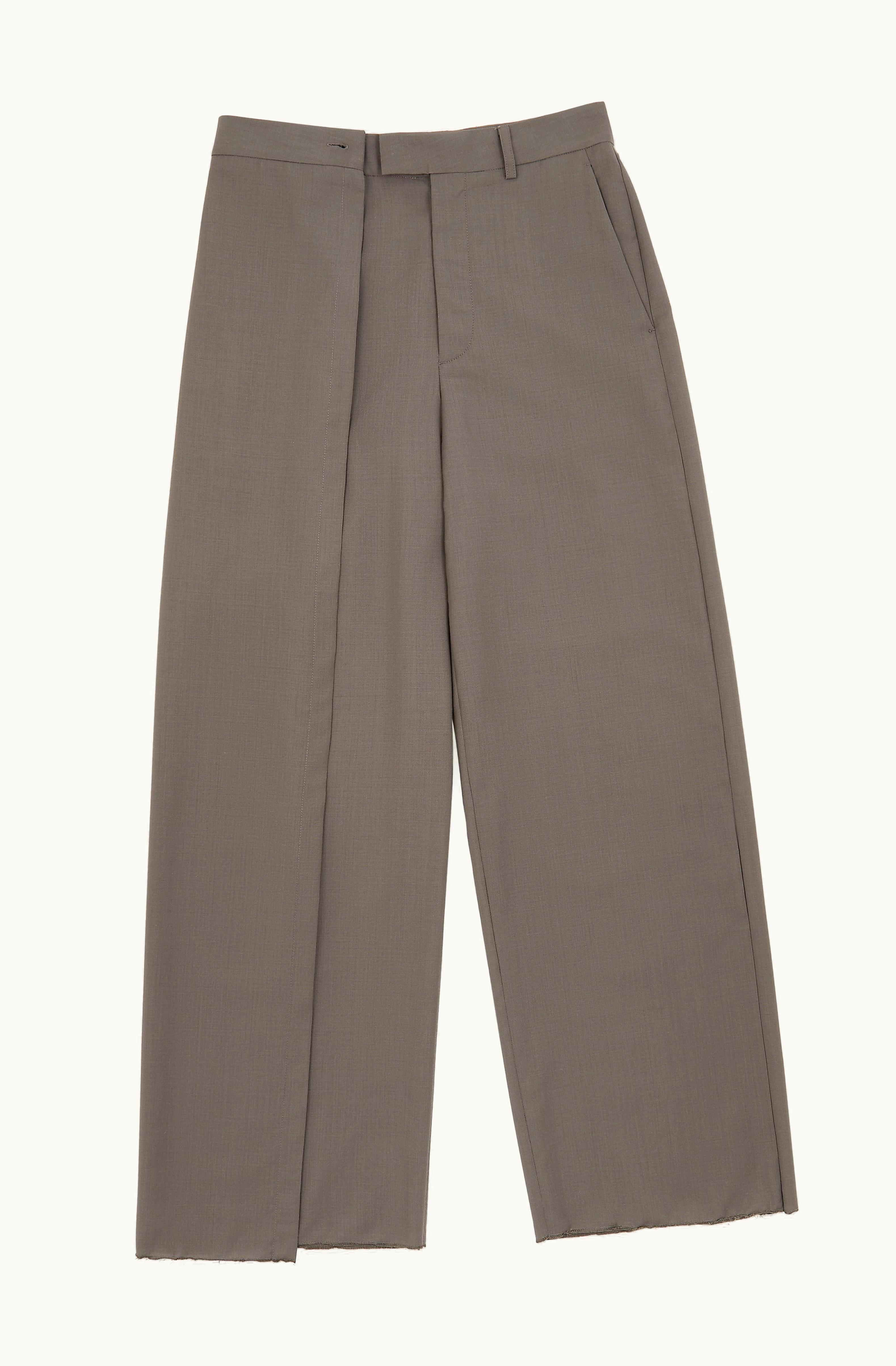 MM6 Maison Margiela MM6 Maison Margiela Tailoring Wool Canvas Trousers Mud Brown