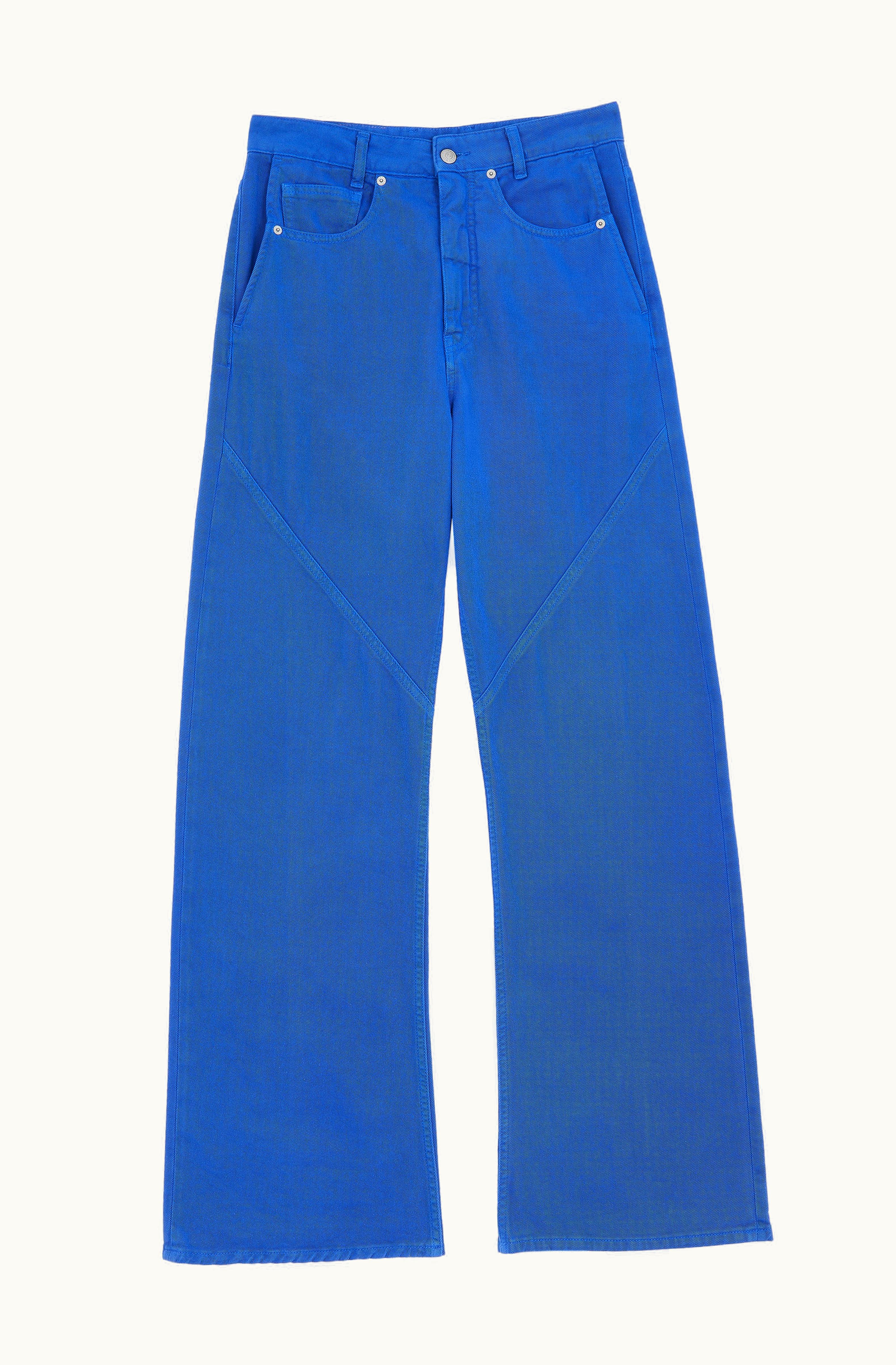 MM6 Maison Margiela MM6 Maison Margiela 5-Pocket Bull Cotton Trousers Blue