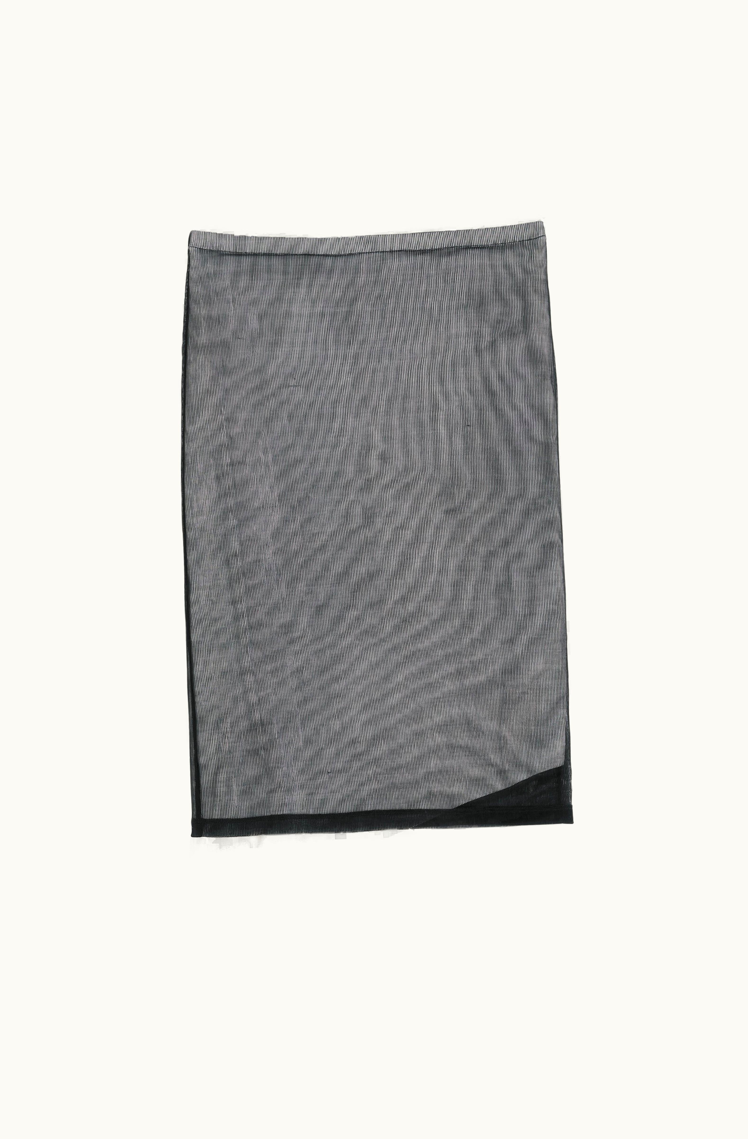 MM6 Maison Margiela MM6 Maison Margiela Sheer Rib And Jersey Midi Skirt Black And White