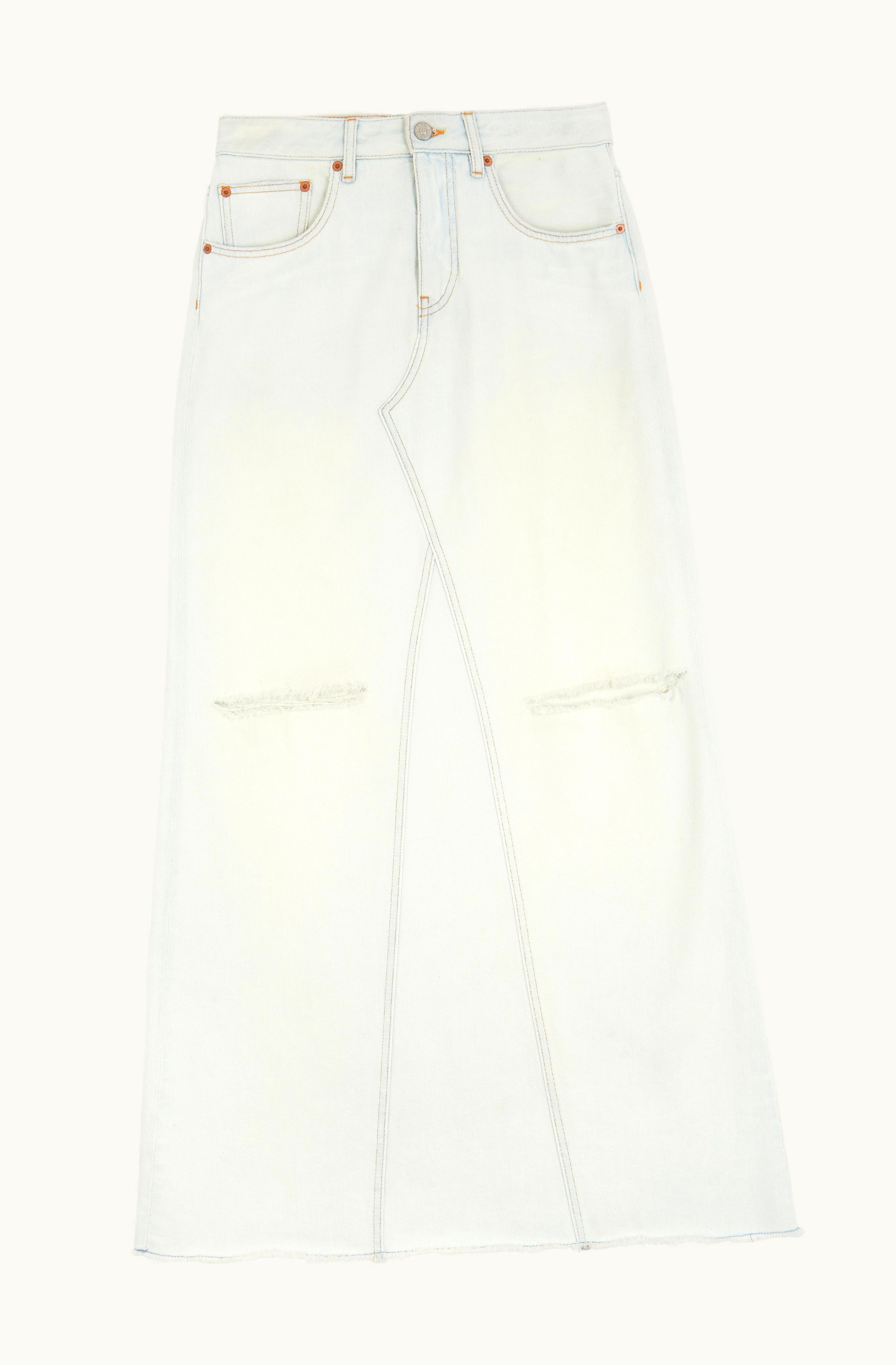 MM6 Maison Margiela MM6 Maison Margiela Denim Maxi Skirt Light Blue