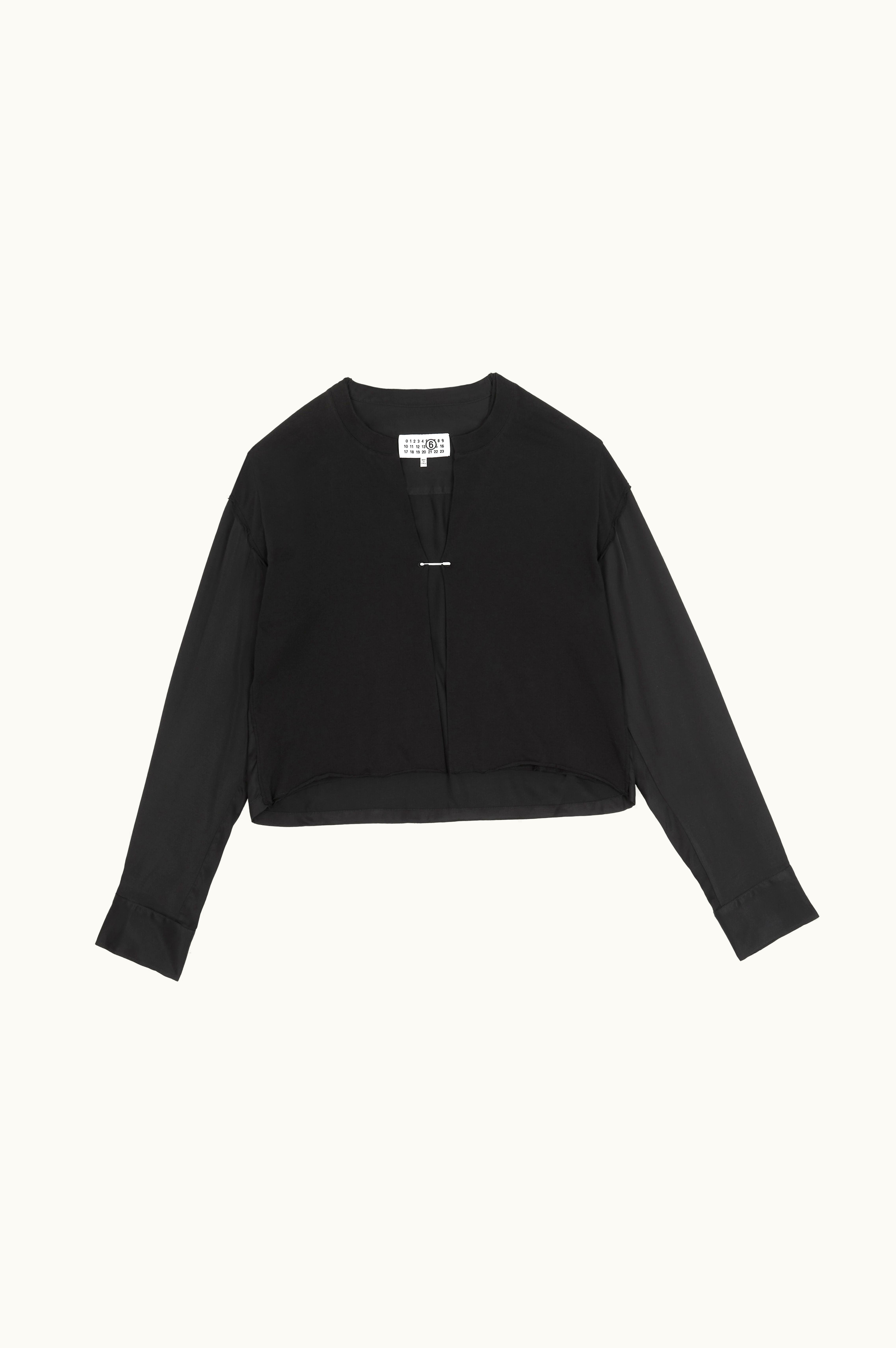 MM6 Maison Margiela MM6 Maison Margiela White Safety Pin Top Black