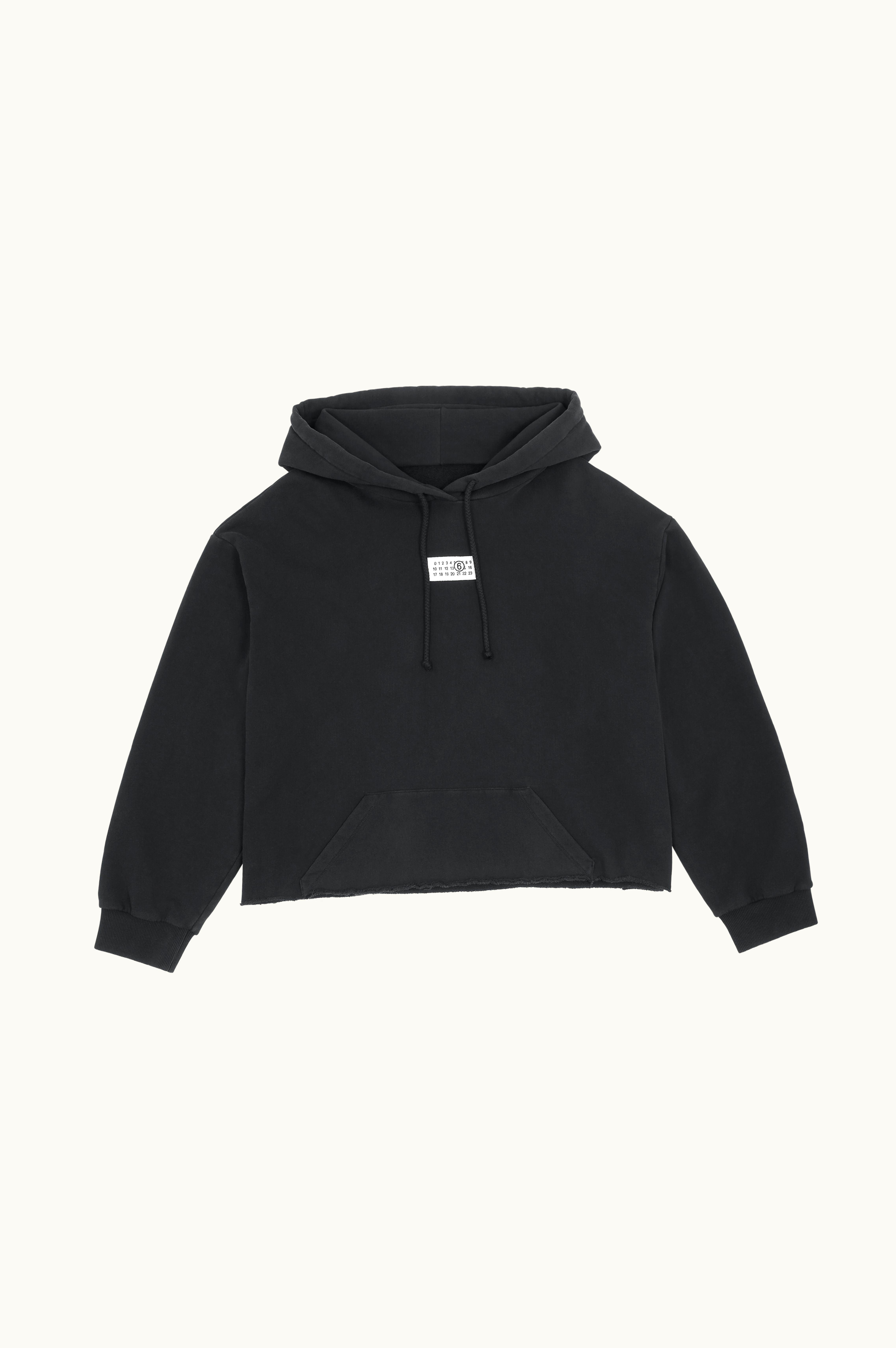 MM6 Maison Margiela MM6 Maison Margiela Black Unbrushed Cotton Sweatshirt Black